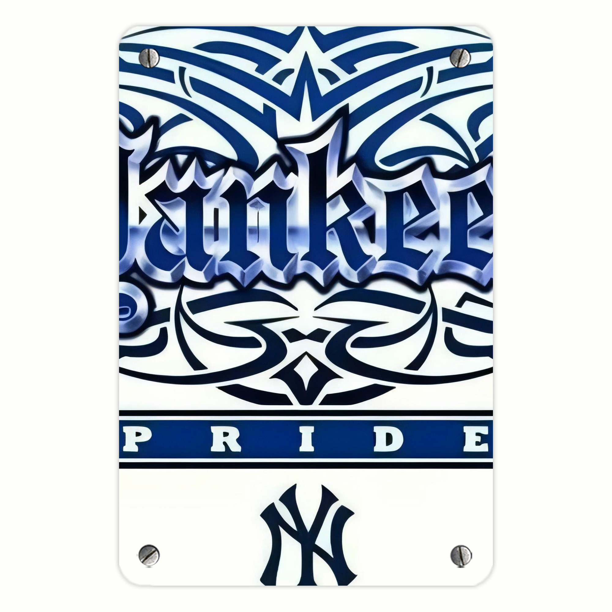 New York Yankees 304 Metal Tin Sign 8x12inch - High-Quality Full-Print Decorative Wall Art, Durable Rust-Resistant Metal Plaque For Living Room, Bedroom, Kitchen, Office, Bar Décor