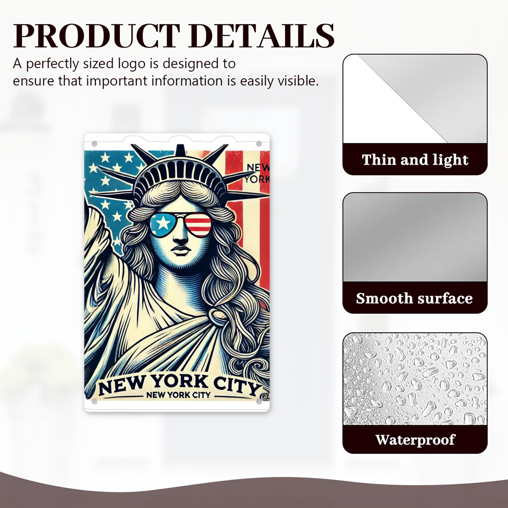 New York Yankees 114 8x12inch Vertical Aluminum Sign - Durable Fade-Resistant Indoor/Outdoor Safety & Information Plaque For Office, Hotel, Restaurant, Bar, Public Spaces