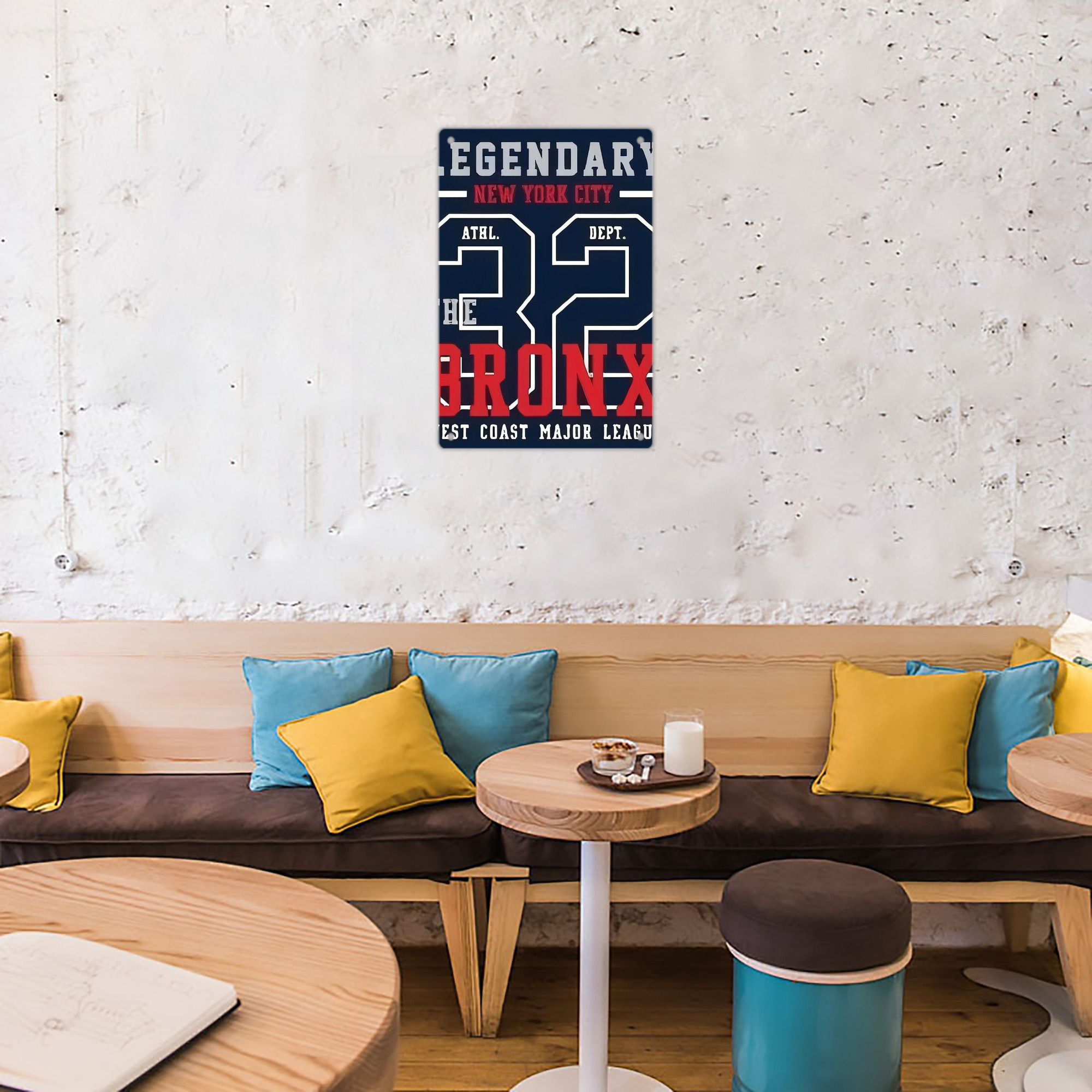 New York Yankees 132 8x12inch Vertical Aluminum Sign - Durable Fade-Resistant Indoor/Outdoor Safety & Information Plaque For Office, Hotel, Restaurant, Bar, Public Spaces