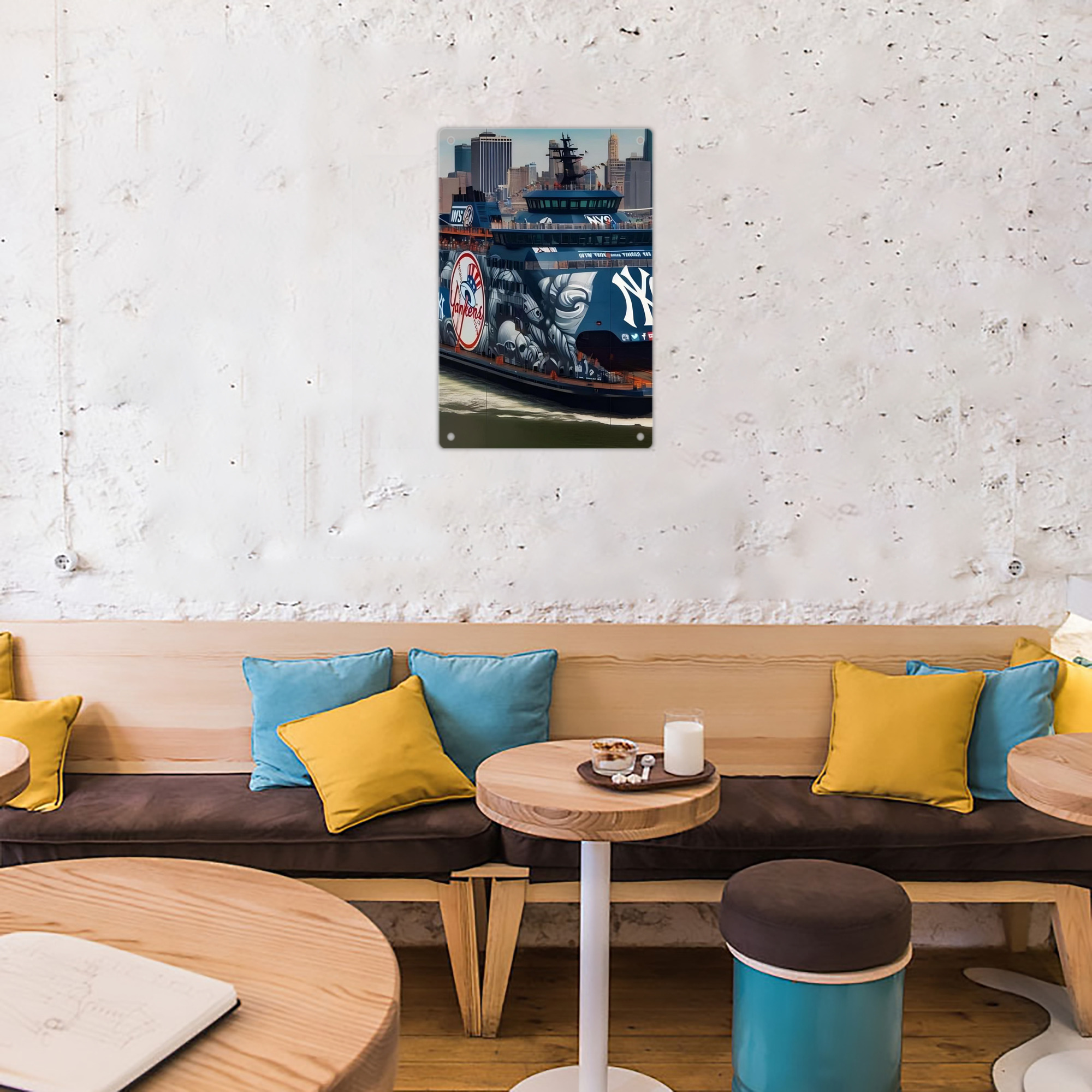 New York Yankees 299 8x12inch Vertical Aluminum Sign - Durable Fade-Resistant Indoor/Outdoor Safety & Information Plaque For Office, Hotel, Restaurant, Bar, Public Spaces