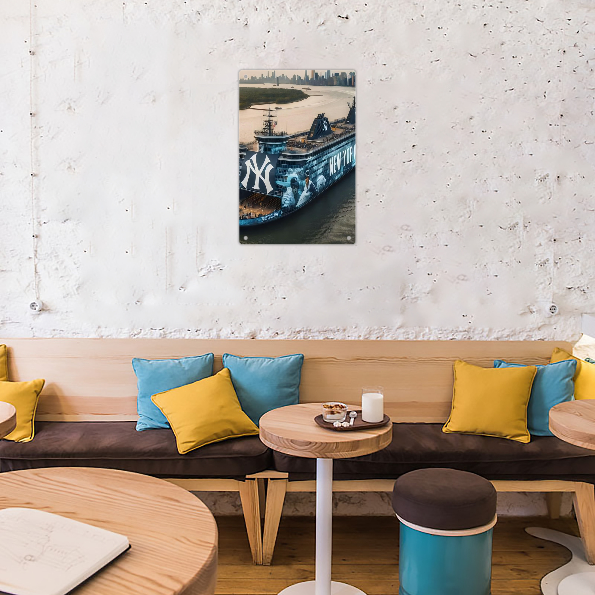 New York Yankees 306 8x12inch Vertical Aluminum Sign - Durable Fade-Resistant Indoor/Outdoor Safety & Information Plaque For Office, Hotel, Restaurant, Bar, Public Spaces