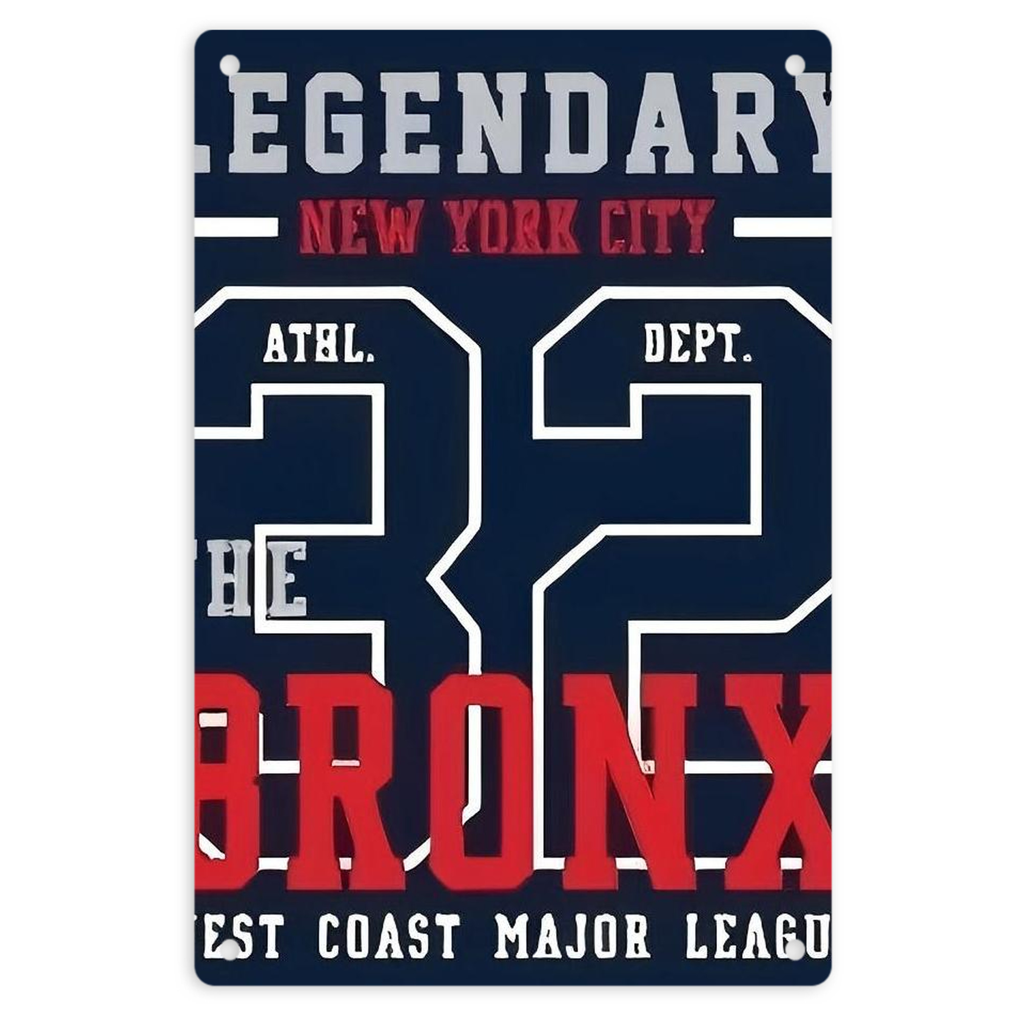 New York Yankees 132 8x12inch Vertical Aluminum Sign - Durable Fade-Resistant Indoor/Outdoor Safety & Information Plaque For Office, Hotel, Restaurant, Bar, Public Spaces