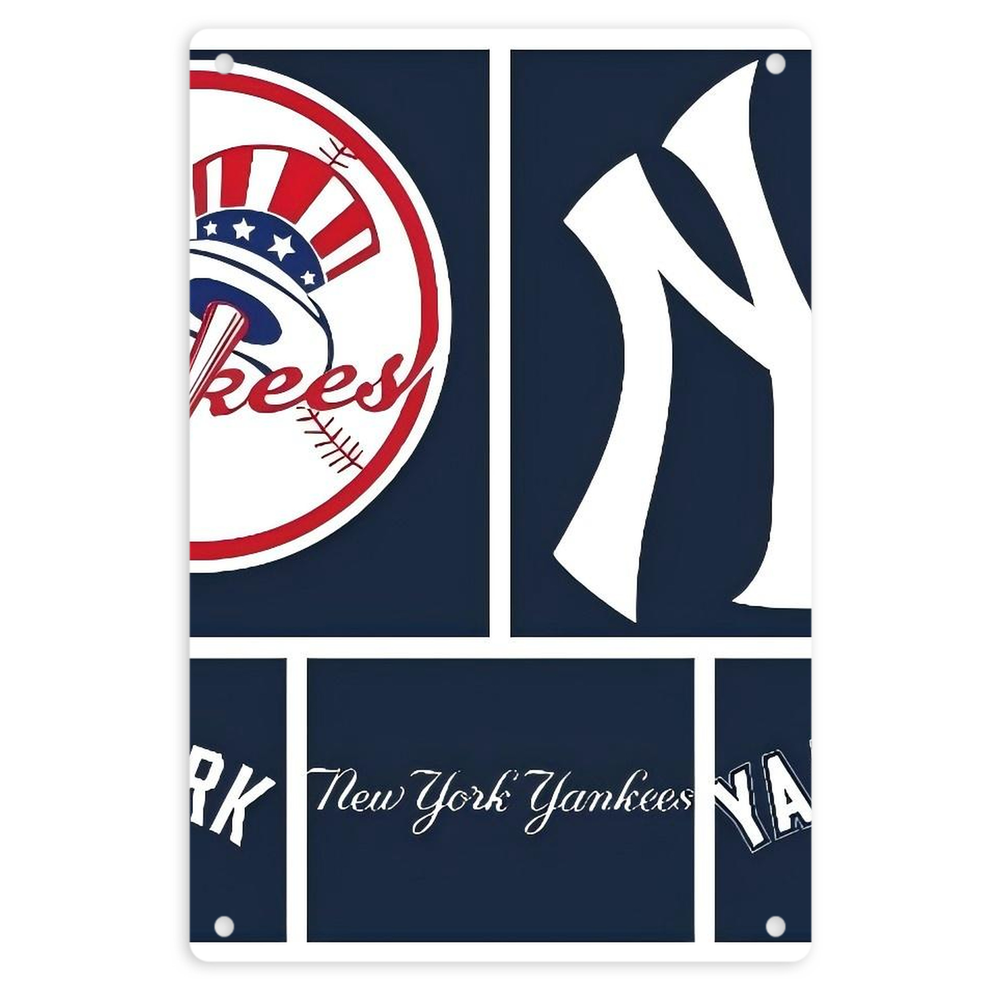 New York Yankees 247 8x12inch Vertical Aluminum Sign - Durable Fade-Resistant Indoor/Outdoor Safety & Information Plaque For Office, Hotel, Restaurant, Bar, Public Spaces