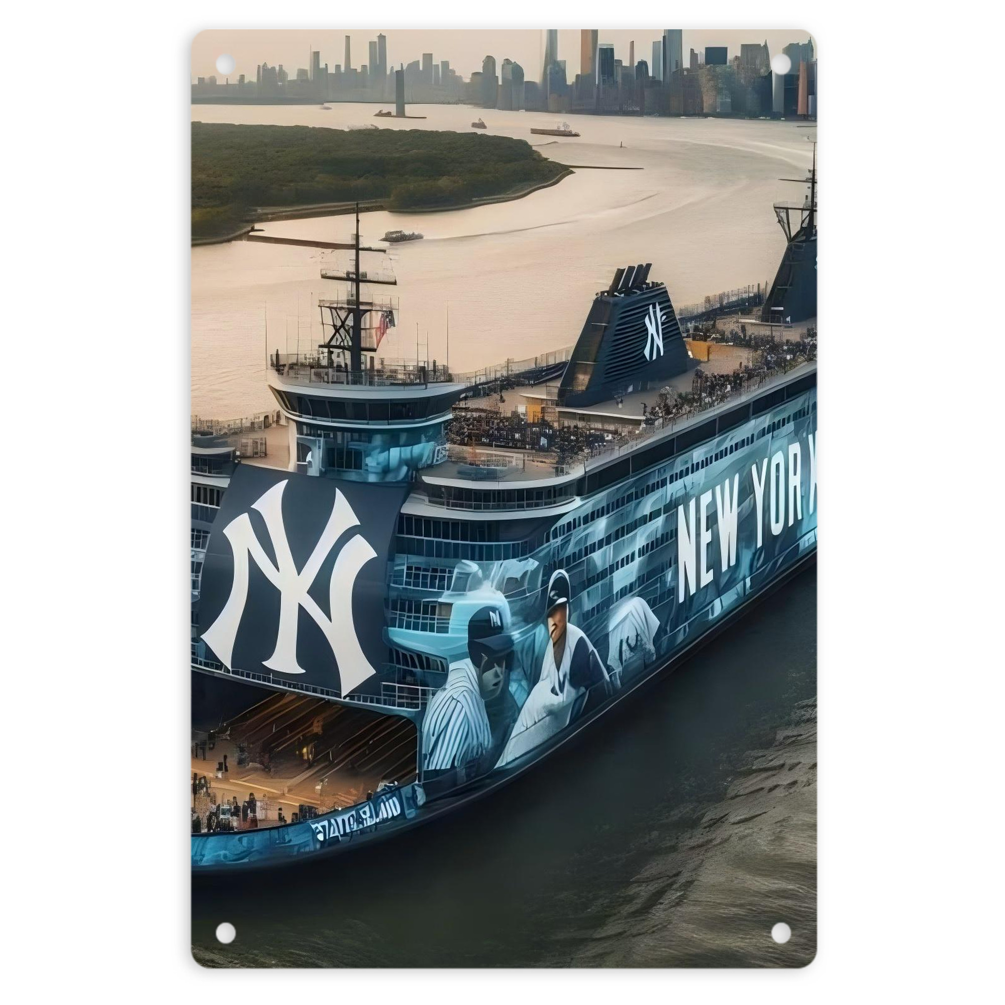 New York Yankees 306 8x12inch Vertical Aluminum Sign - Durable Fade-Resistant Indoor/Outdoor Safety & Information Plaque For Office, Hotel, Restaurant, Bar, Public Spaces