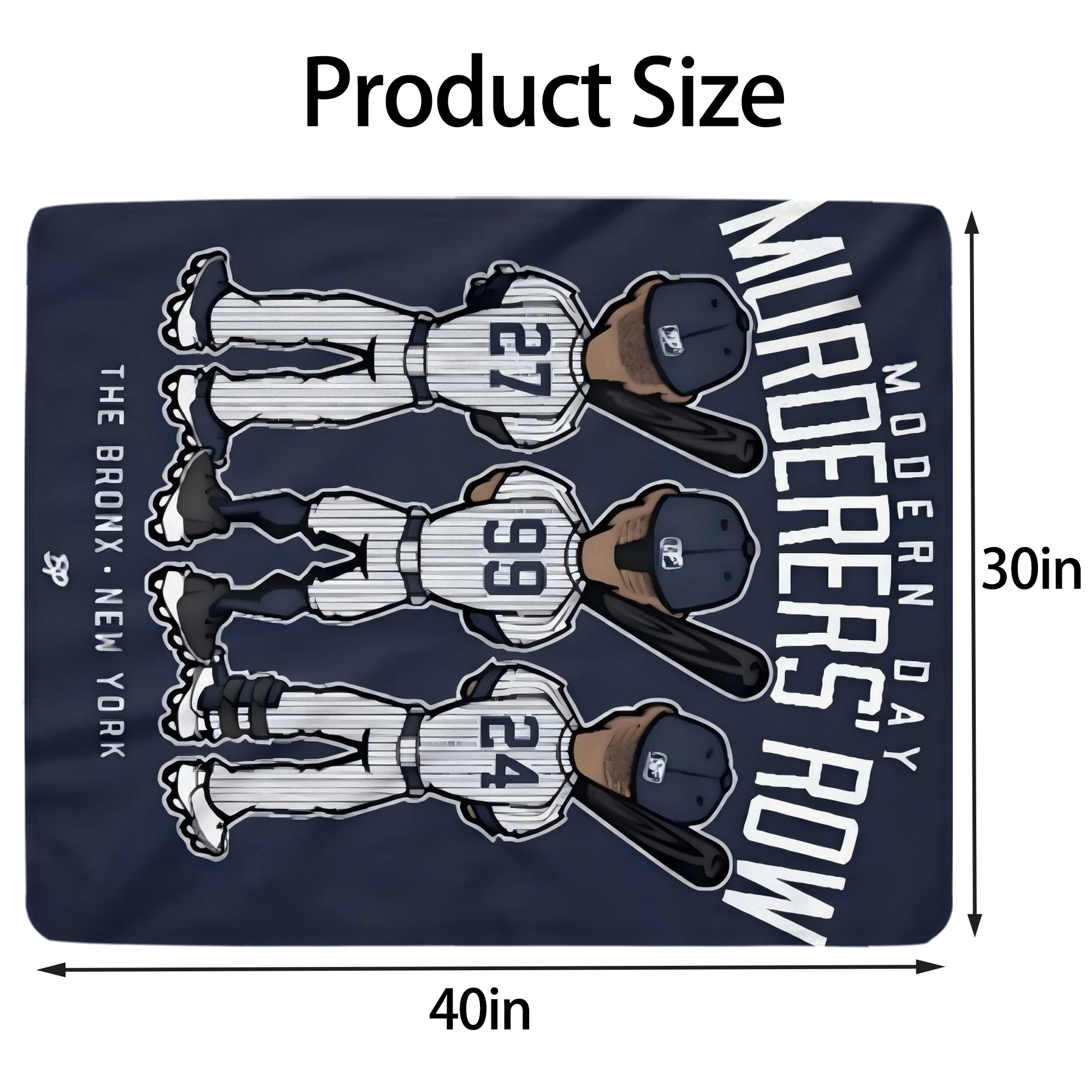 New York Yankees 173 Soft Plush Fleece Blanket 30x40 Inch - 300GSM Flannel, Ultra Soft & Warm, Lightweight & Durable, Perfect For Kids, Adults, Couch, Bed, Camping, Travel, Gift For Family & Friends