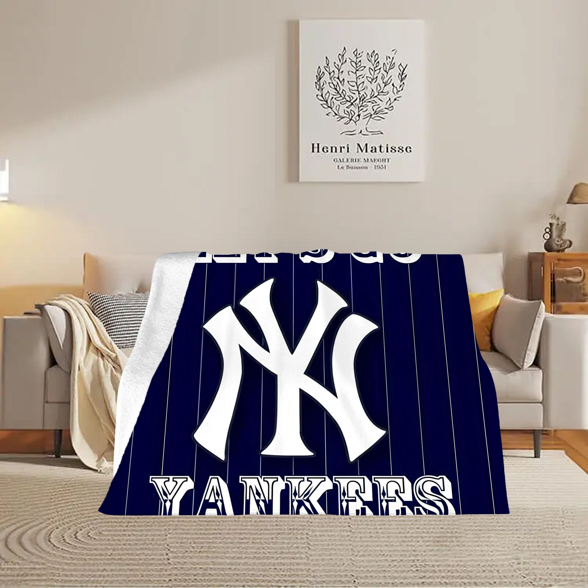New York Yankees 237 Soft Plush Fleece Blanket 30x40 Inch - 300GSM Flannel, Ultra Soft & Warm, Lightweight & Durable, Perfect For Kids, Adults, Couch, Bed, Camping, Travel, Gift For Family & Friends