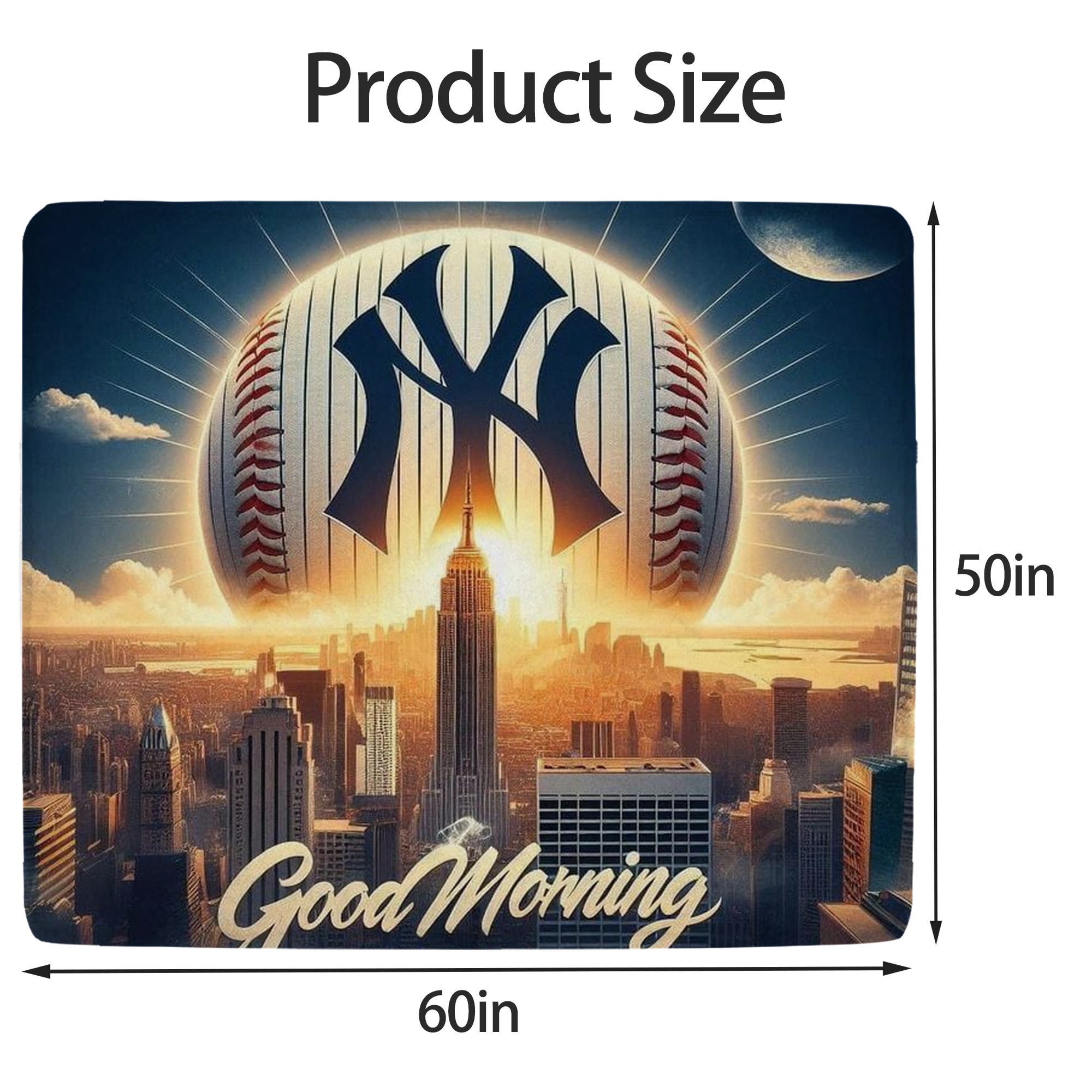 New York Yankees 111 Soft Fleece Throw Blanket 50 X 60 Inch – Super Soft, Lightweight, And Durable – Perfect For Sofa, Bed, Camping, And More – Ideal Gift For Family And Friends