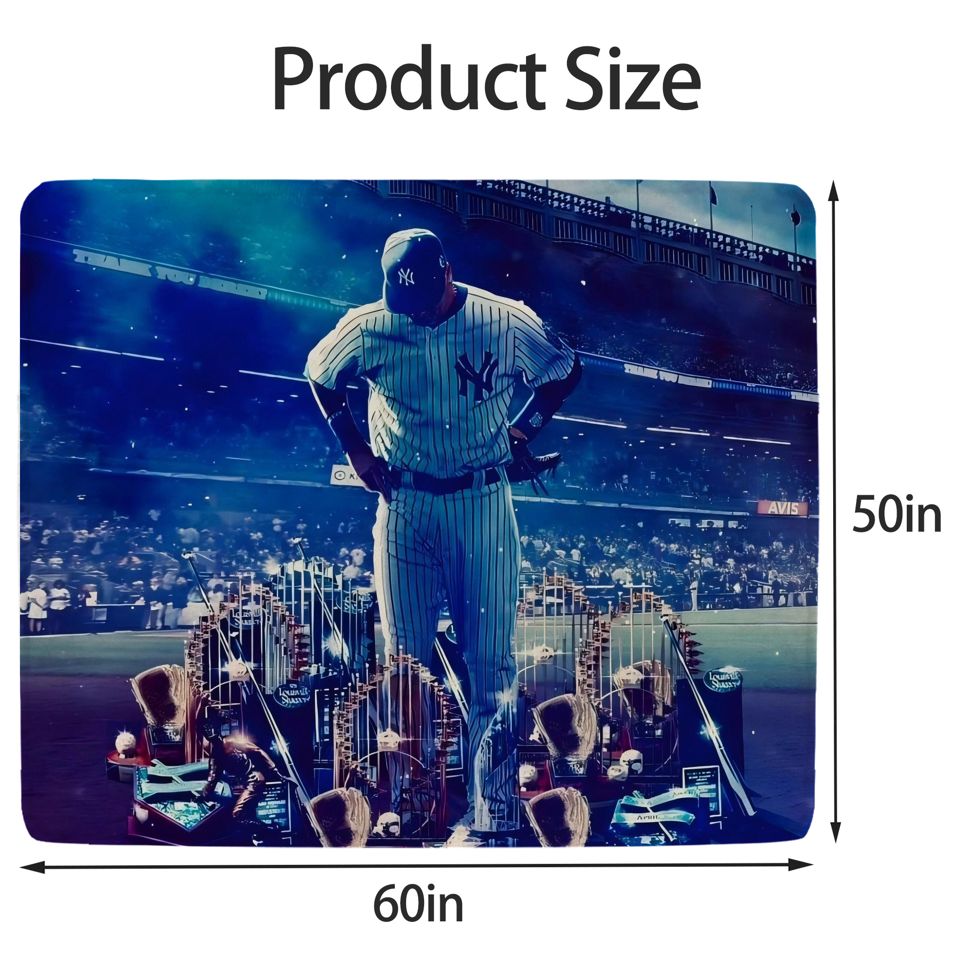 New York Yankees 345 Soft Fleece Throw Blanket 50 X 60 Inch – Super Soft, Lightweight, And Durable – Perfect For Sofa, Bed, Camping, And More – Ideal Gift For Family And Friends