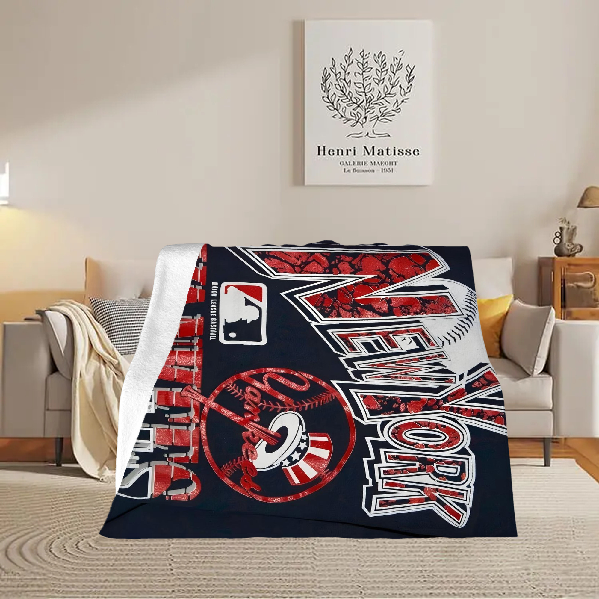 New York Yankees 125 Soft Fleece Throw Blanket 50 X 60 Inch – Super Soft, Lightweight, And Durable – Perfect For Sofa, Bed, Camping, And More – Ideal Gift For Family And Friends