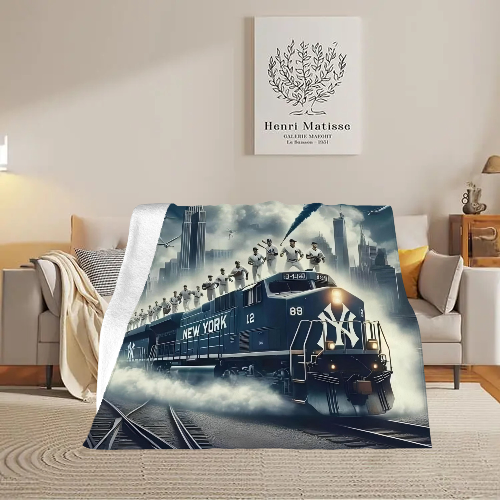 New York Yankees 265 Soft Fleece Throw Blanket 50 X 60 Inch – Super Soft, Lightweight, And Durable – Perfect For Sofa, Bed, Camping, And More – Ideal Gift For Family And Friends