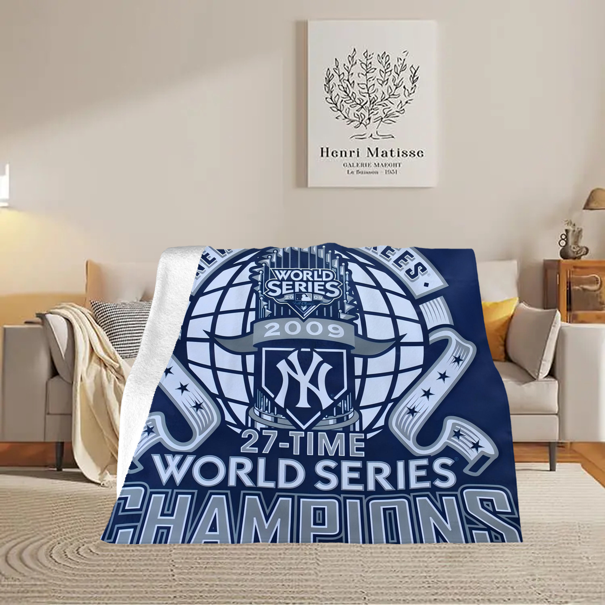 New York Yankees 270 Soft Fleece Throw Blanket 50 X 60 Inch – Super Soft, Lightweight, And Durable – Perfect For Sofa, Bed, Camping, And More – Ideal Gift For Family And Friends