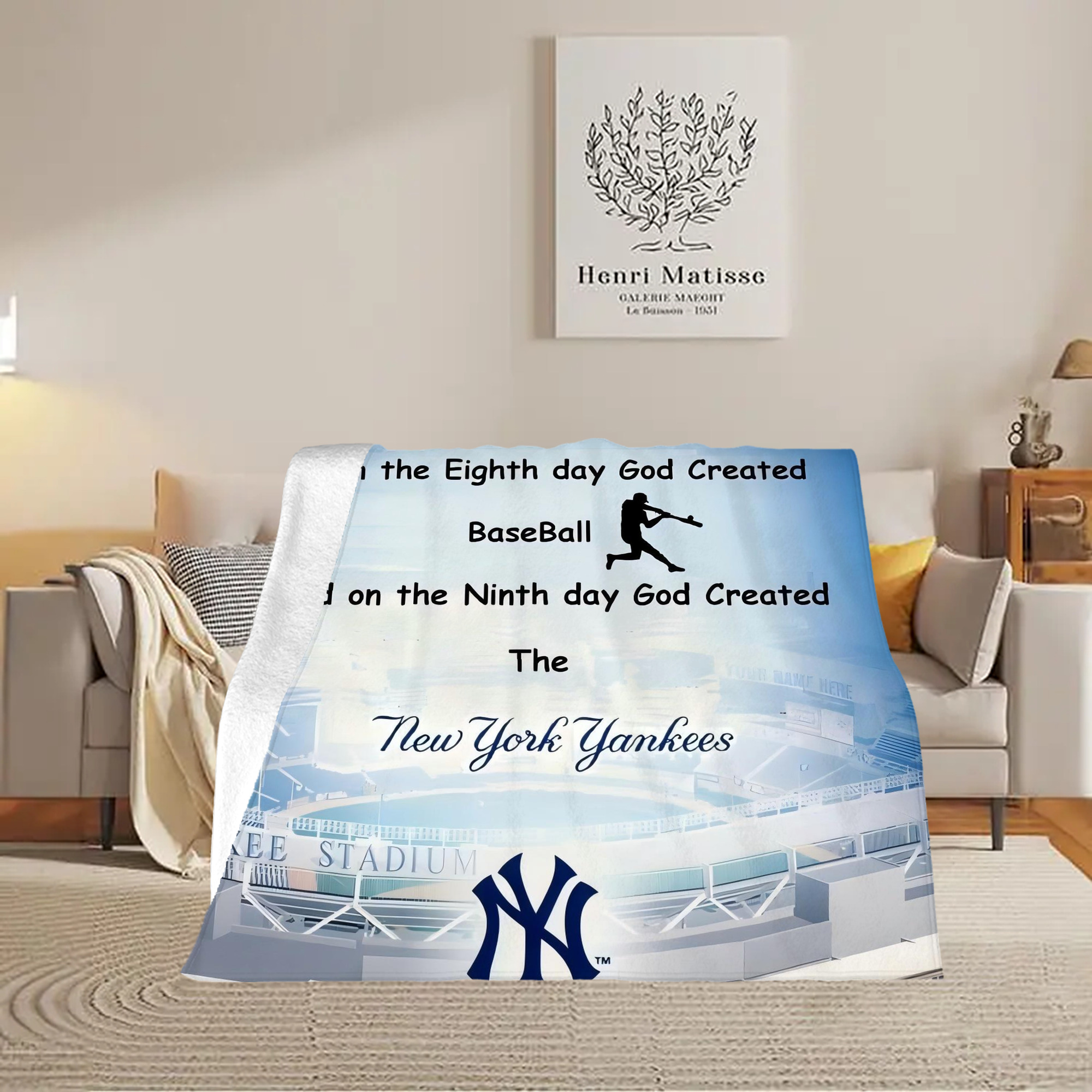 New York Yankees 314 Soft Fleece Throw Blanket 50 X 60 Inch – Super Soft, Lightweight, And Durable – Perfect For Sofa, Bed, Camping, And More – Ideal Gift For Family And Friends