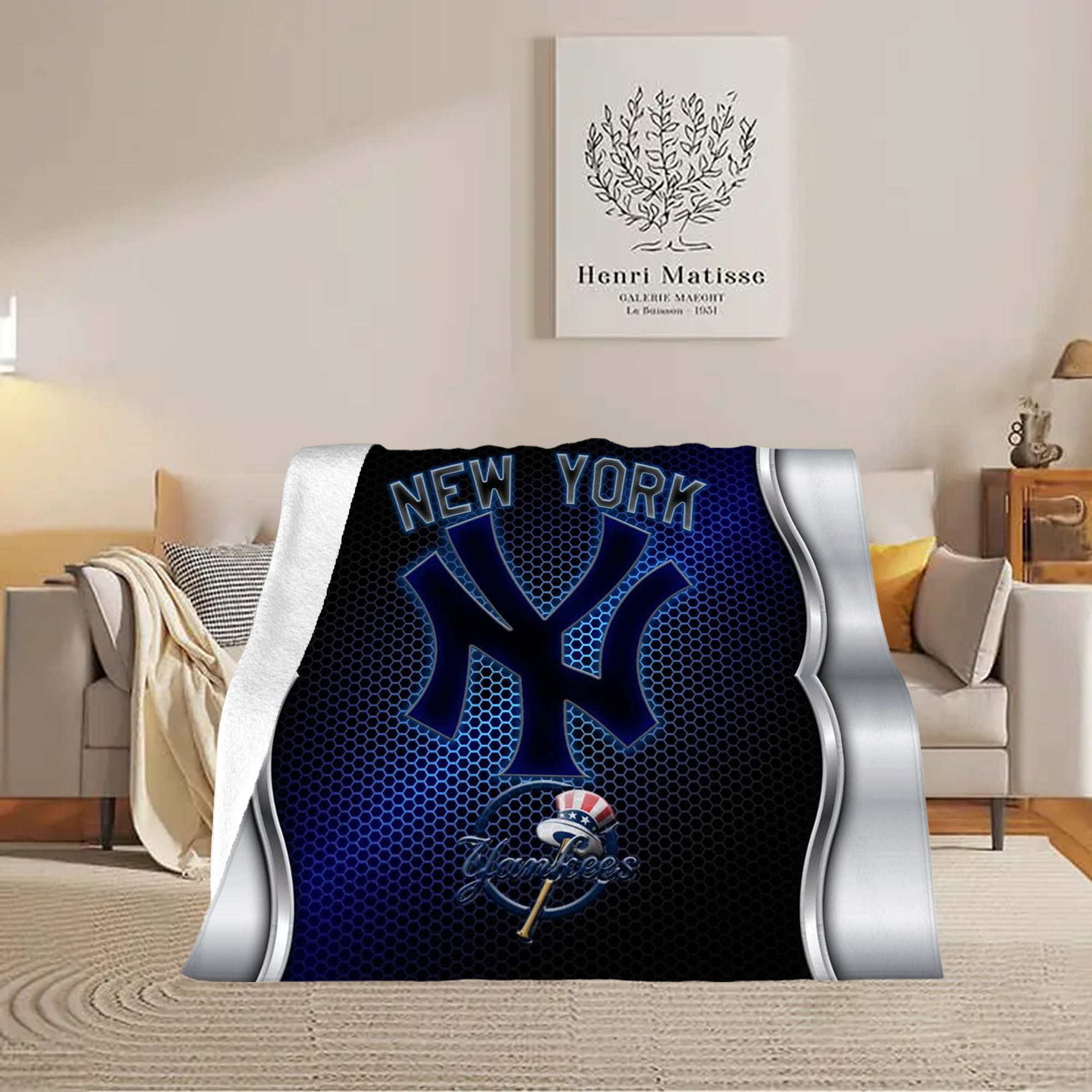 New York Yankees 334 Soft Fleece Throw Blanket 50 X 60 Inch – Super Soft, Lightweight, And Durable – Perfect For Sofa, Bed, Camping, And More – Ideal Gift For Family And Friends