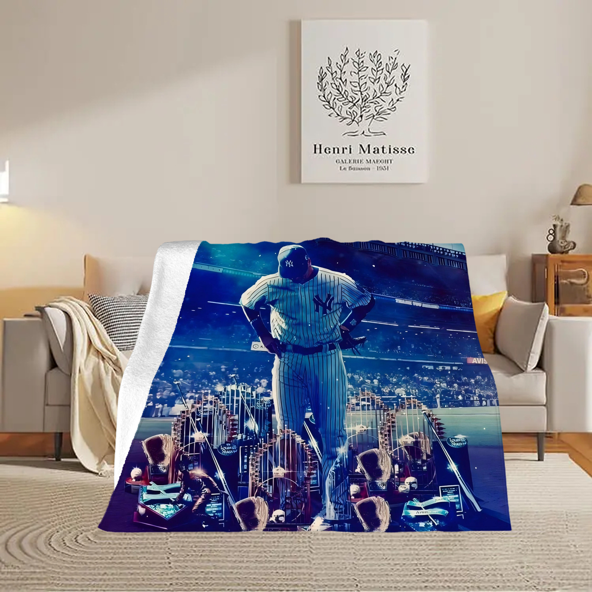 New York Yankees 345 Soft Fleece Throw Blanket 50 X 60 Inch – Super Soft, Lightweight, And Durable – Perfect For Sofa, Bed, Camping, And More – Ideal Gift For Family And Friends