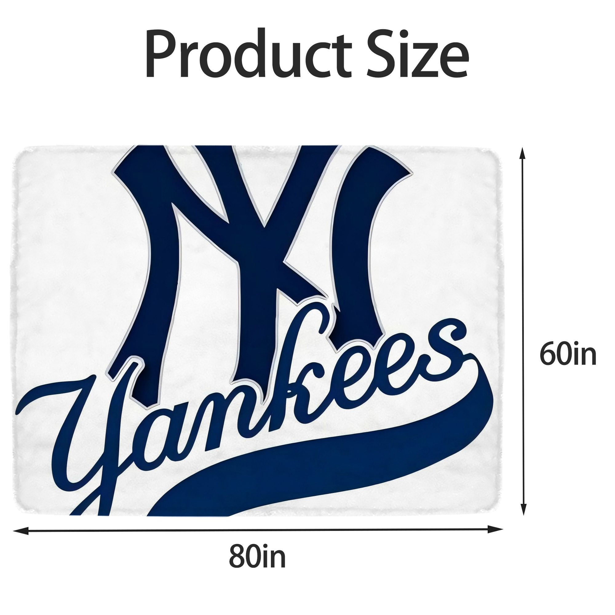 New York Yankees 116 Soft Fleece Throw Blanket 60 X 80 Inch – Super Soft, Lightweight, And Durable – Perfect For Sofa, Bed, Camping, And More – Ideal Gift For Family And Friends