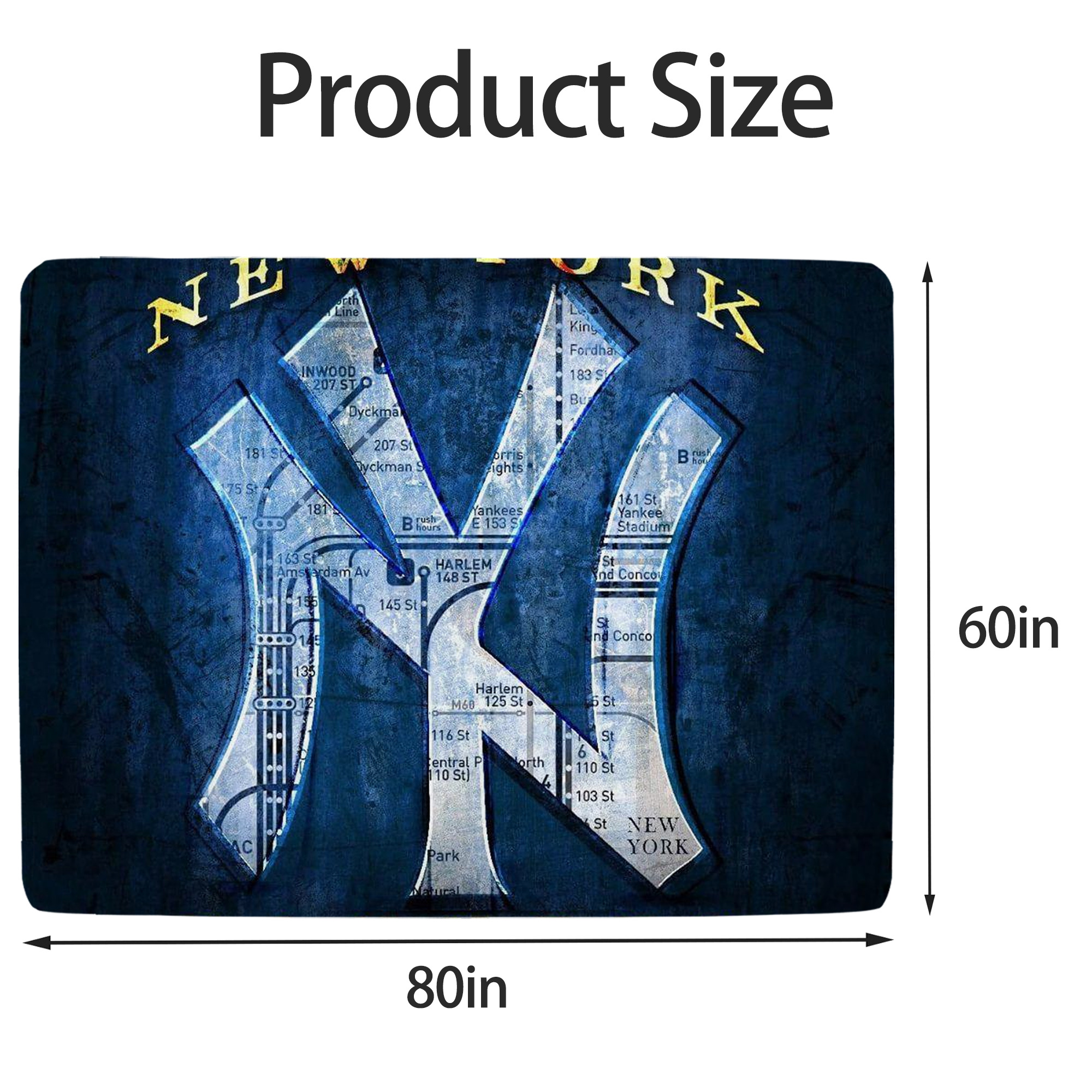 New York Yankees 307 Soft Fleece Throw Blanket 60 X 80 Inch – Super Soft, Lightweight, And Durable – Perfect For Sofa, Bed, Camping, And More – Ideal Gift For Family And Friends