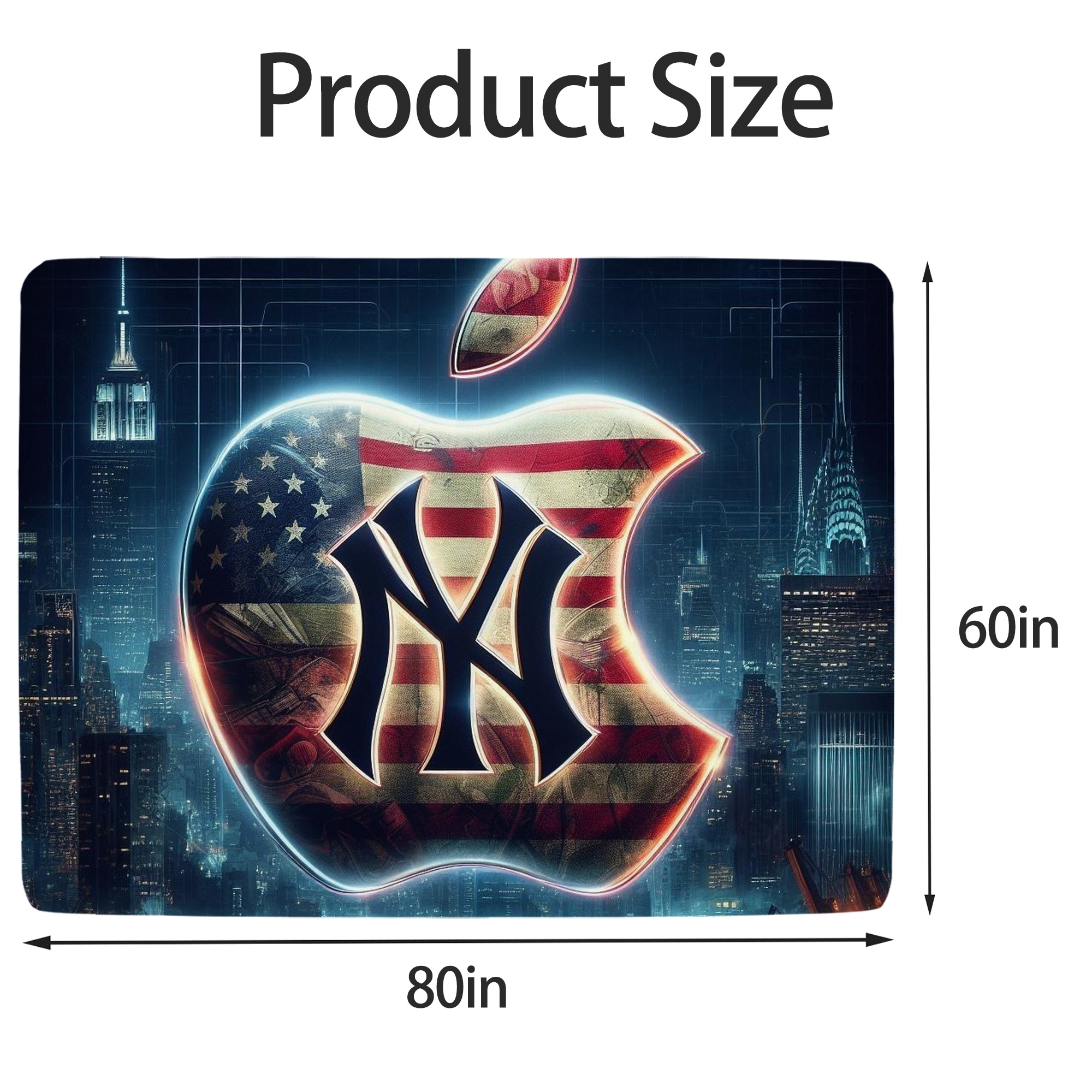New York Yankees 347 Soft Fleece Throw Blanket 60 X 80 Inch – Super Soft, Lightweight, And Durable – Perfect For Sofa, Bed, Camping, And More – Ideal Gift For Family And Friends