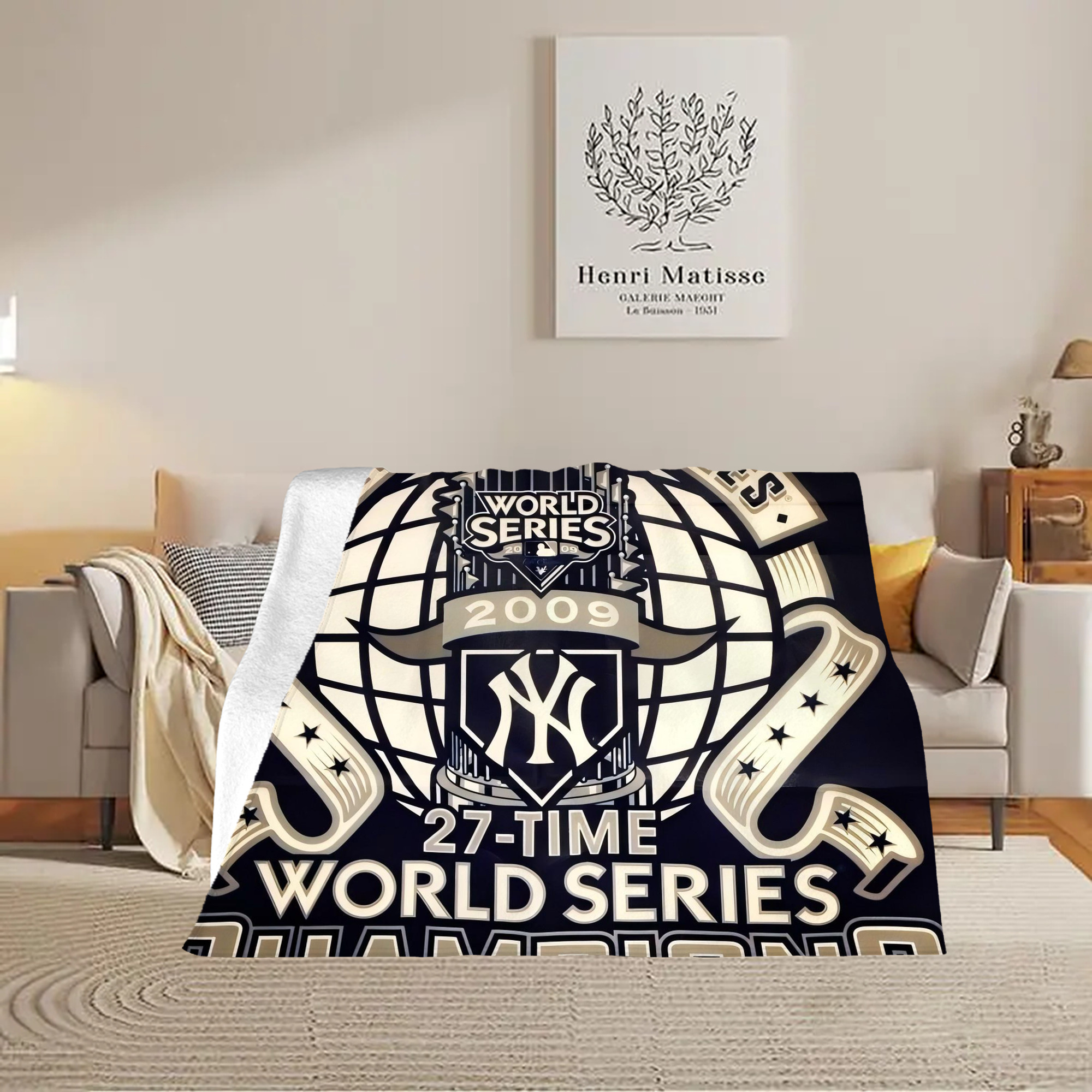 New York Yankees 256 Soft Fleece Throw Blanket 60 X 80 Inch – Super Soft, Lightweight, And Durable – Perfect For Sofa, Bed, Camping, And More – Ideal Gift For Family And Friends