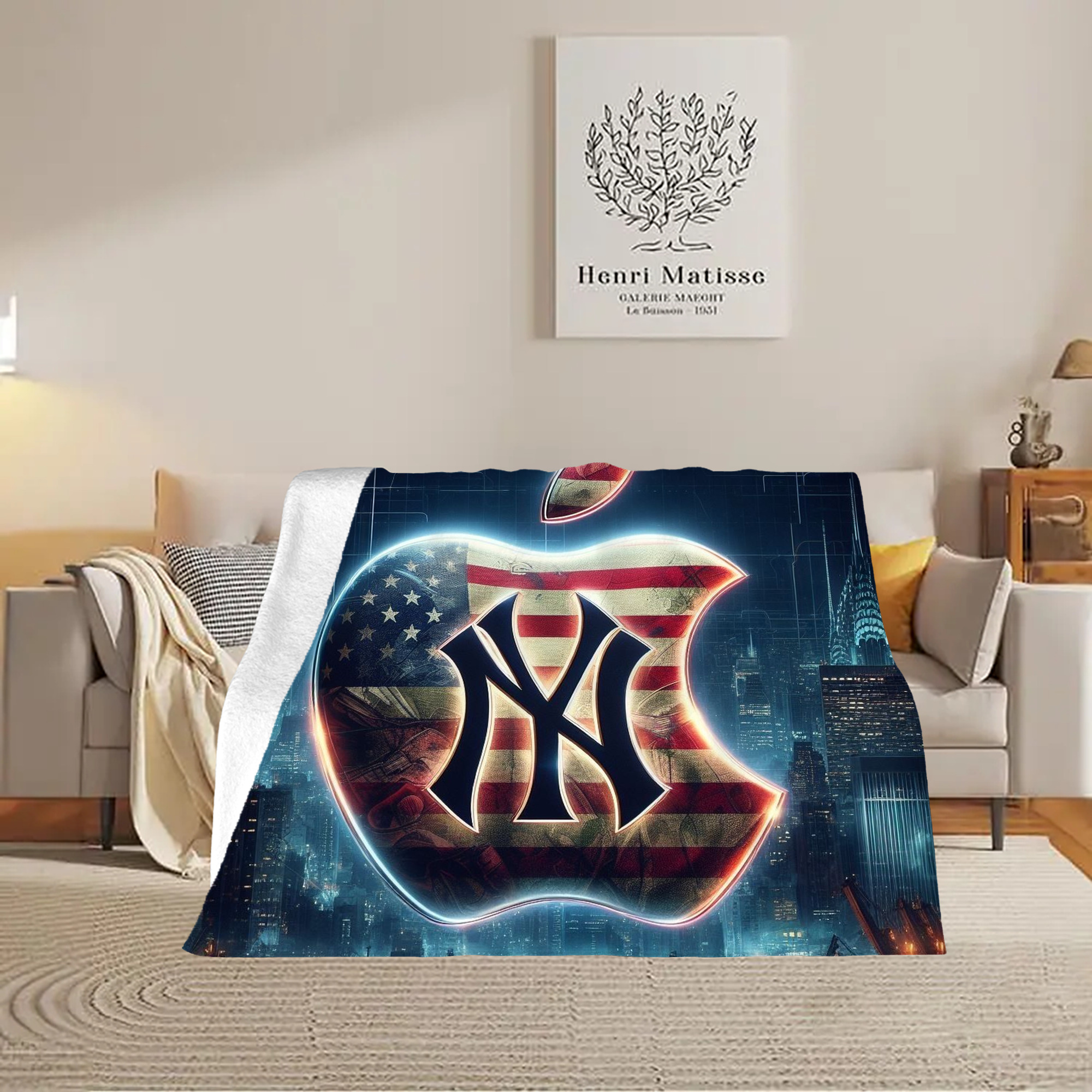 New York Yankees 347 Soft Fleece Throw Blanket 60 X 80 Inch – Super Soft, Lightweight, And Durable – Perfect For Sofa, Bed, Camping, And More – Ideal Gift For Family And Friends