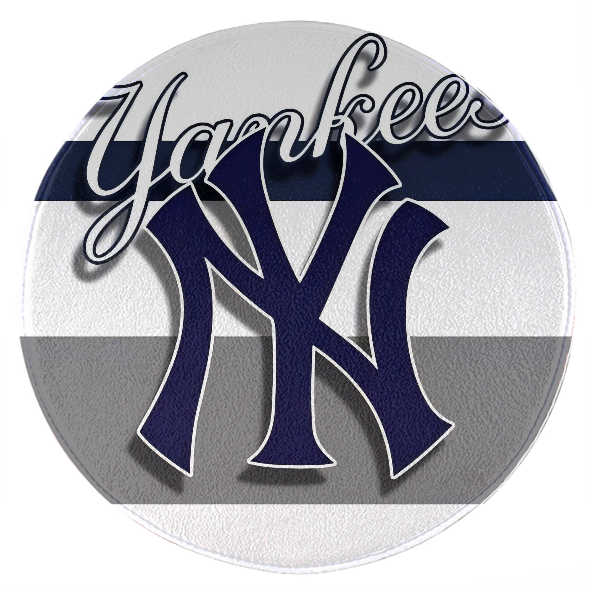New York Yankees 356 Round Floor Mat – Soft Flannel & High-Density Sponge Core – Non-Slip Dot Backing – Durable Stitched Edges – Quick-Dry & Breathable – Perfect For Home, Bathroom & Living Room