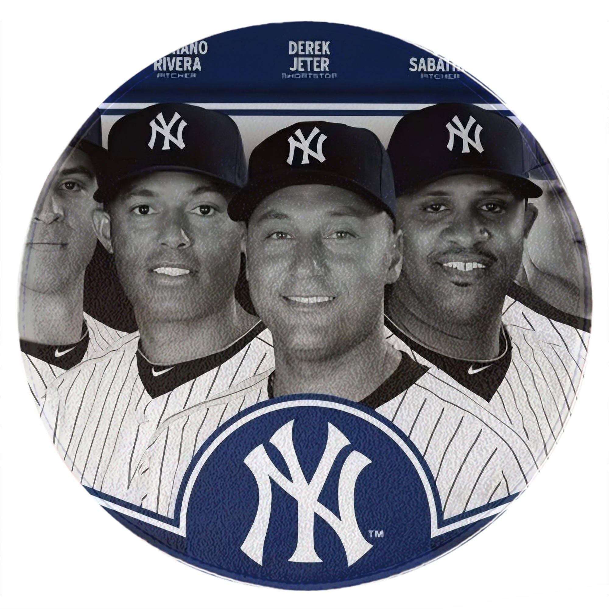 New York Yankees 361 Round Floor Mat – Soft Flannel & High-Density Sponge Core – Non-Slip Dot Backing – Durable Stitched Edges – Quick-Dry & Breathable – Perfect For Home, Bathroom & Living Room