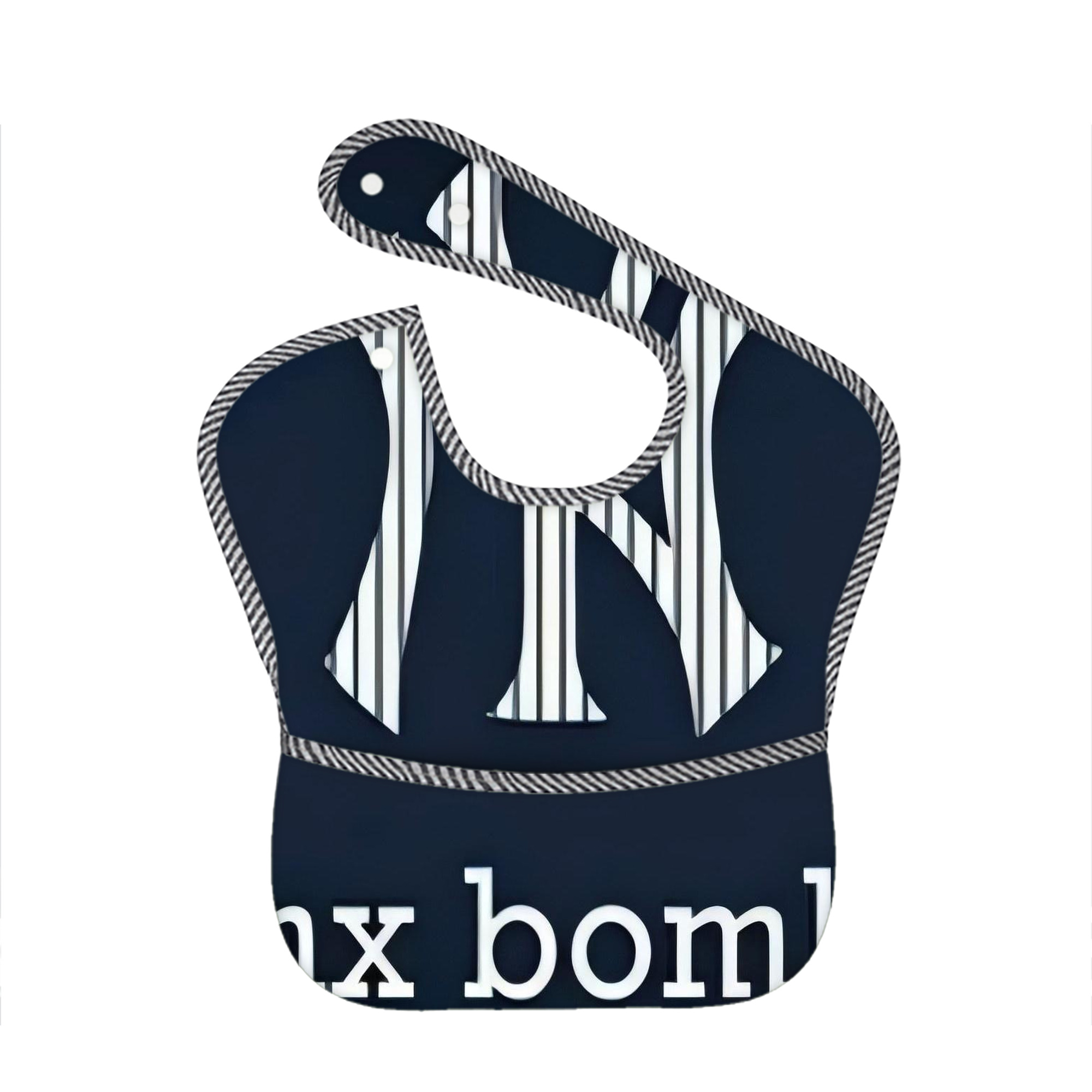 New York Yankees 355 Adjustable Waterproof Toddler Bib – Full-Print Durable Polyester – Foldable Crumb Pocket – Easy Snap Closure – Soft