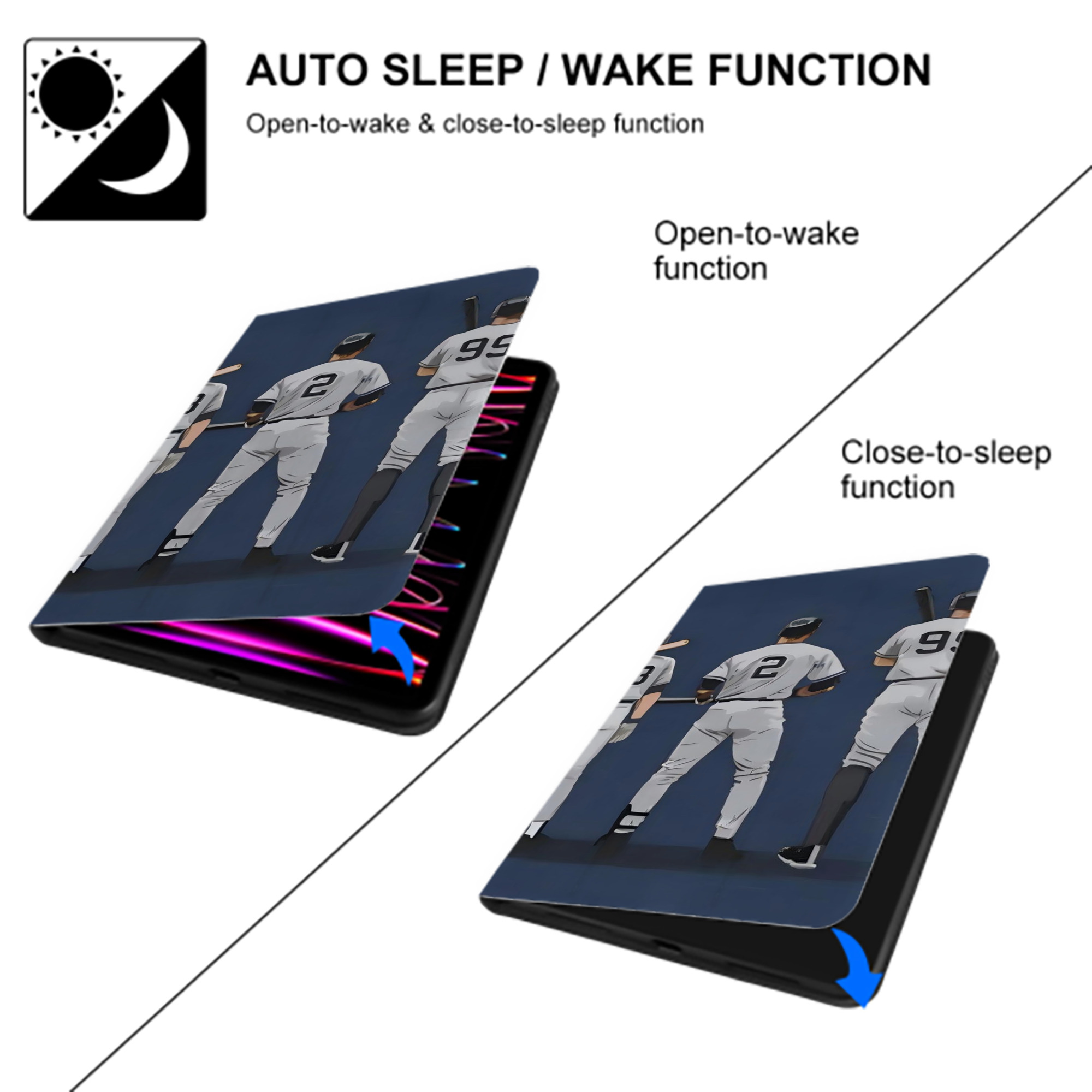 New York Yankees 242 IPad Case Without Pencil Slot – Book-Style Cover With PU Leather & TPU – Slim, Durable, Scratch-Resistant, Full Protection & Easy Access