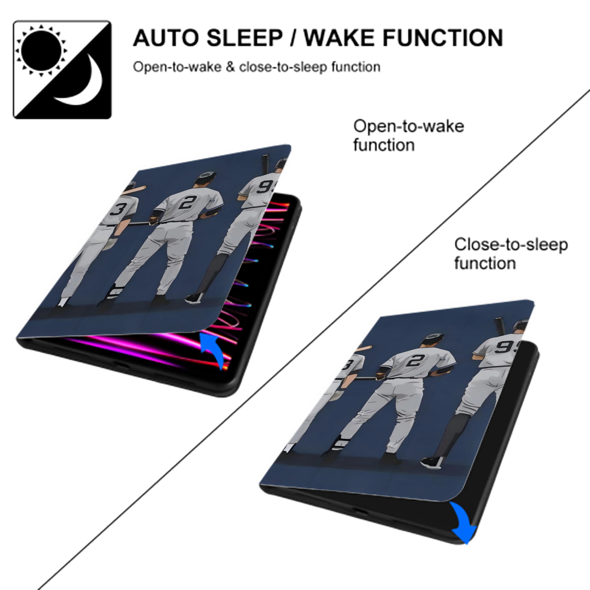 New York Yankees 242 IPad Book-Style Case With Pencil Slot – Slim PU & TPU Cover – Full Protection, Precise Fit, Water & Scratch Resistant