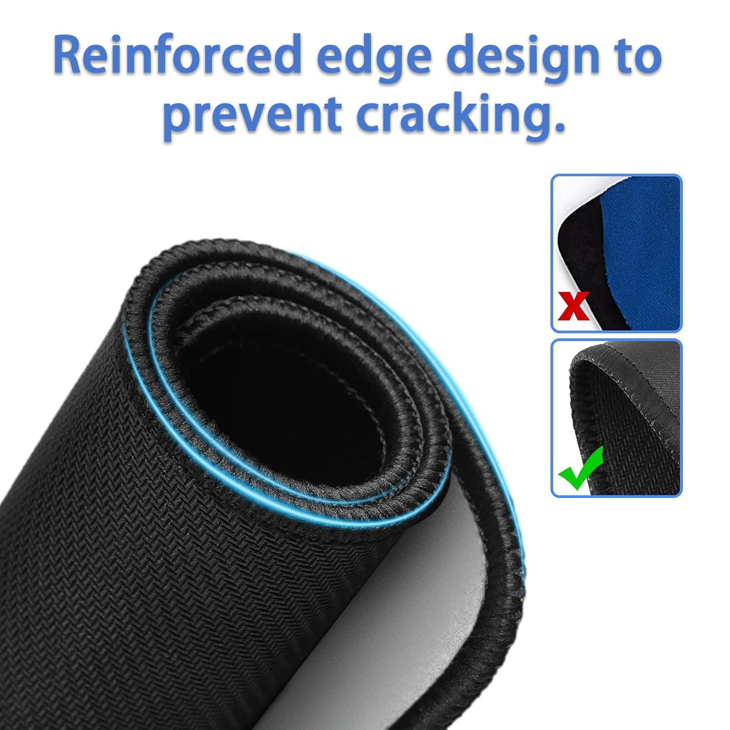 New York Yankees 353 Large Rubber Desk Mat With Mouse Pad Edge Locking, Durable Non-Slip Surface For Office & Home, Easy To Clean, Protects Desk From Scratches & Stains