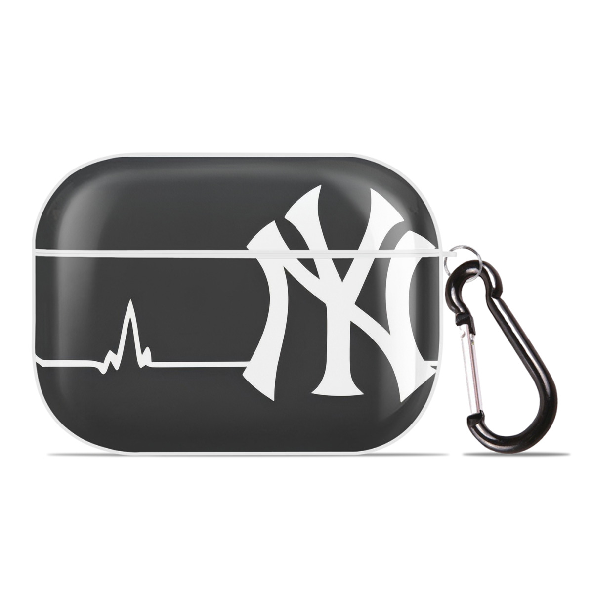 New York Yankees 350 AirPods Pro Hard Case White With Keychain, Durable Flexible PC, Precise Cutouts, Anti-Fingerprint, Yellowing & Scratch Resistant, Full Protection, Washable