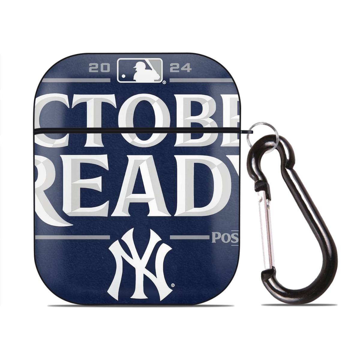 New York Yankees 360 AirPods 2 Case Hard Shell Black, Flexible PC Material, Precise Cutouts, Full Protection, Anti-Fingerprint, Washable, Includes Keychain – Durable & Slim Design