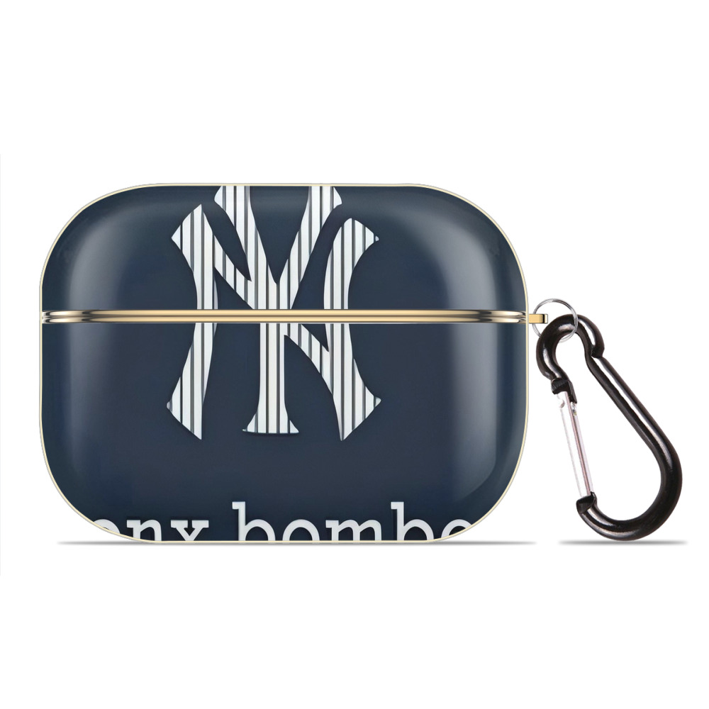New York Yankees 355 Luxury Gold AirPods Pro Case With Keychain, Flexible PC Material, Full Protection, Precise Cutouts, Anti-Fingerprint, Washable, Durable Design