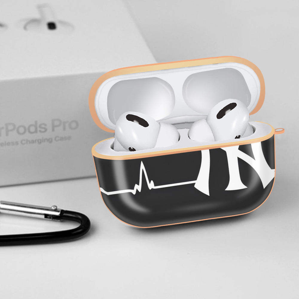 New York Yankees 350 AirPods Pro Protective Case Rose Gold, Flexible PC Material, Precise Fit, Anti-Slip Cover, Full Protection, Fingerprint Resistant, Washable With Keychain