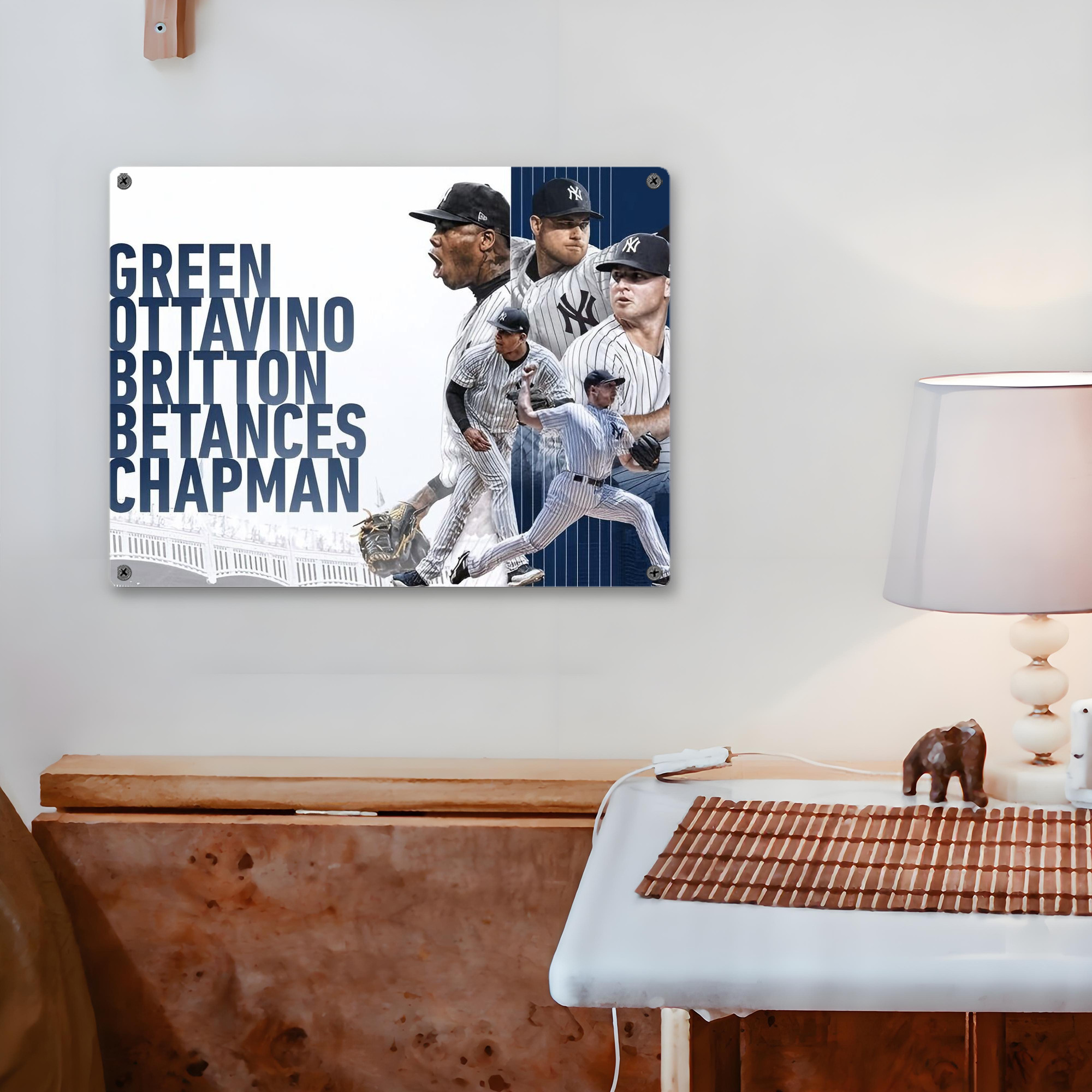 New York Yankees 249 Vintage Metal Tin Sign 16x12 – Full-Print Iron Wall Decor – Durable, Fade-Resistant – Easy To Hang – Ideal For Home, Bar, Kitchen & Office Decor