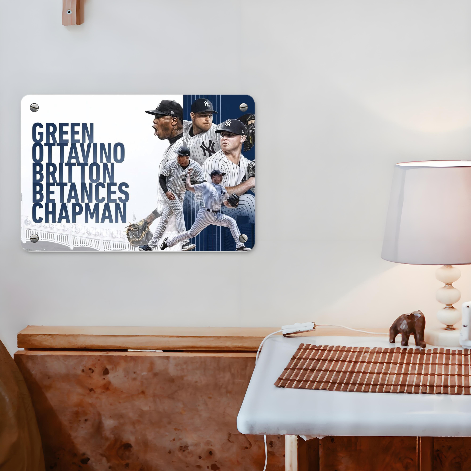 New York Yankees 249 Metal Tin Sign 12x8inch - Premium Full-Print Decorative Wall Art, Durable Rust-Resistant Metal Plaque For Living Room, Bedroom, Kitchen, Office, Bar Décor