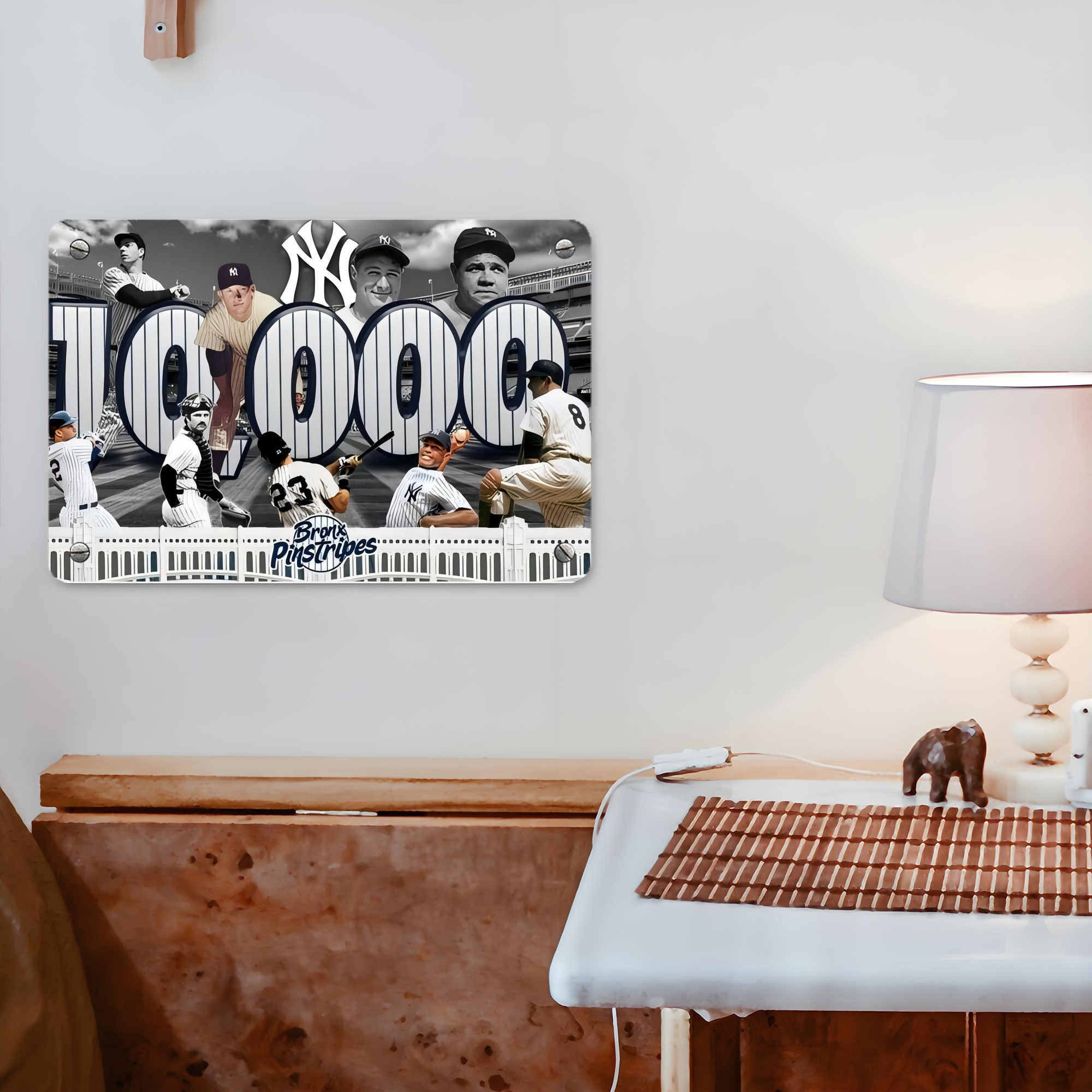 New York Yankees 357 Metal Tin Sign 12x8inch - Premium Full-Print Decorative Wall Art, Durable Rust-Resistant Metal Plaque For Living Room, Bedroom, Kitchen, Office, Bar Décor