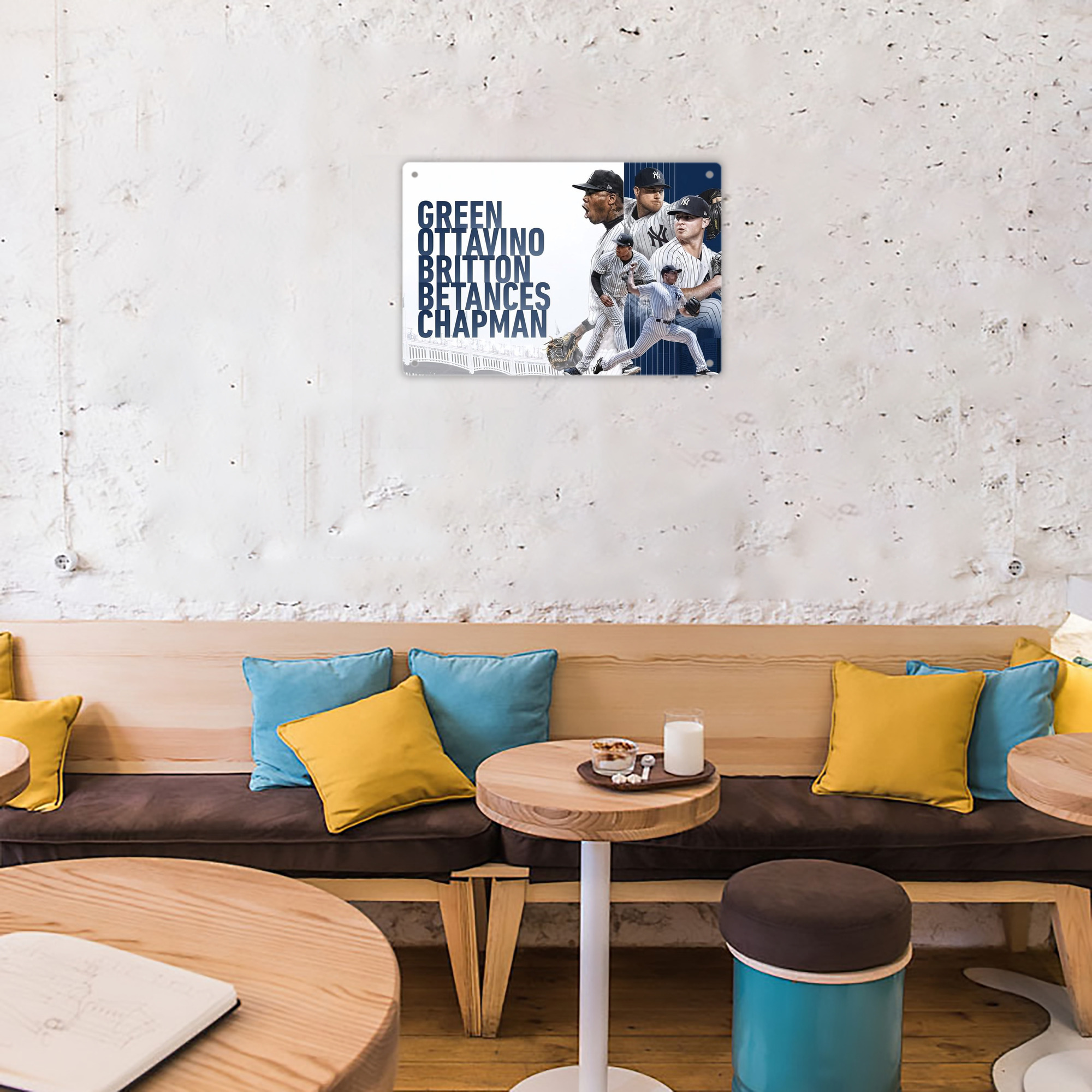 New York Yankees 249 Decorative Aluminum Plaque – Horizontal Design – Durable, Stylish, Easy To Install – Ideal For Home, Office, Bar, And More