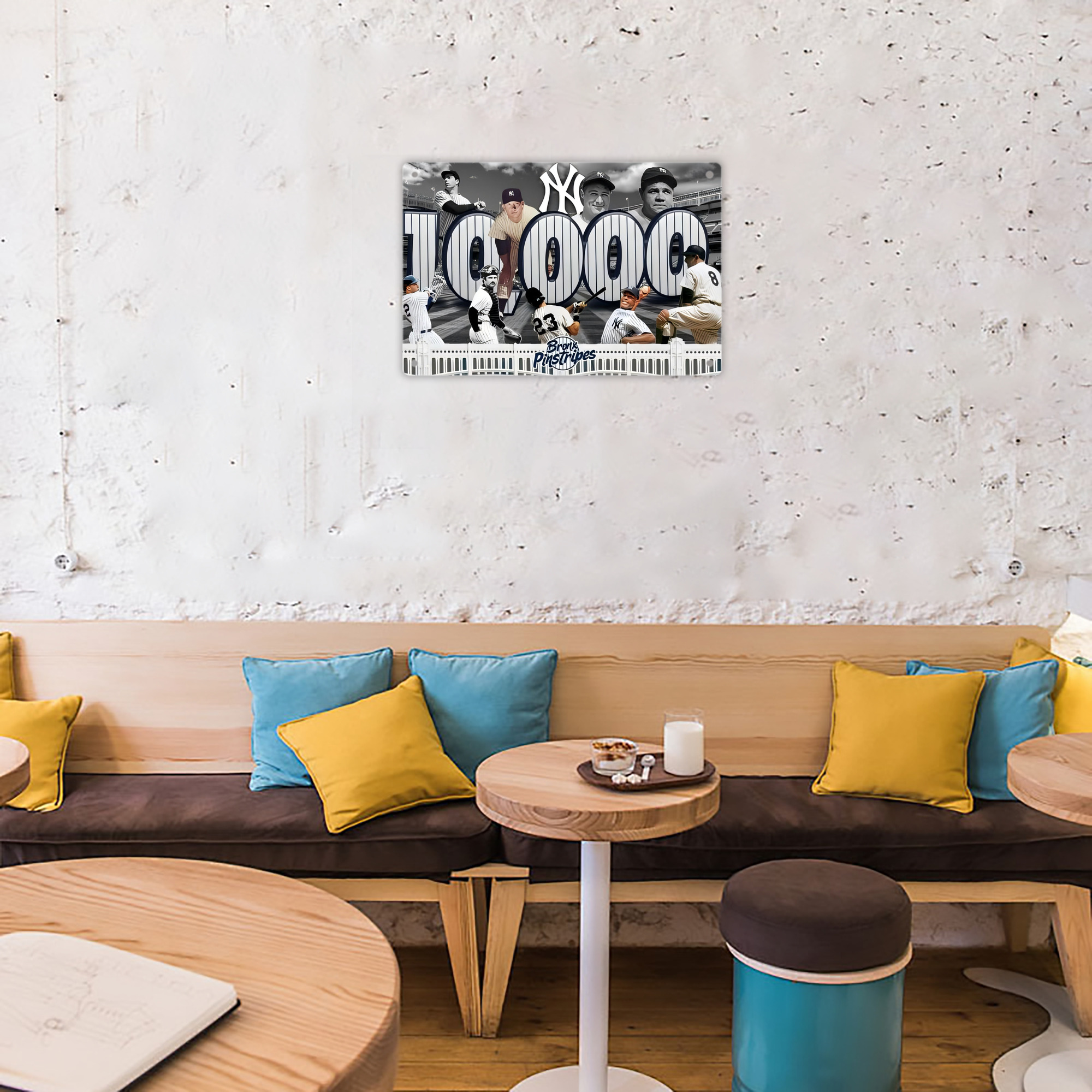 New York Yankees 357 Decorative Aluminum Plaque – Horizontal Design – Durable, Stylish, Easy To Install – Ideal For Home, Office, Bar, And More