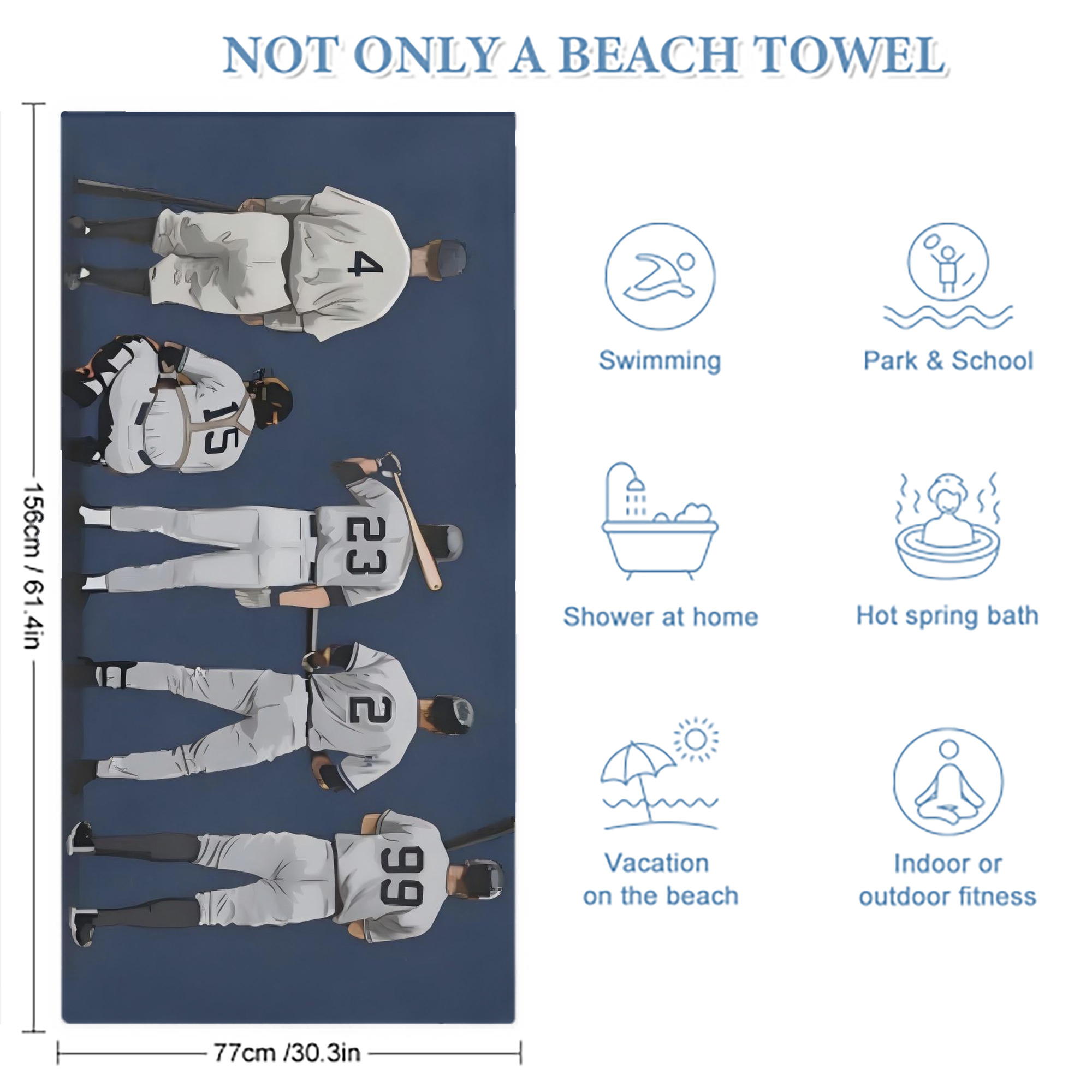 New York Yankees 242 Premium Microfiber Beach Towel – Soft, Large Size, Multi-Purpose For Beach, Picnic & Kids, Lightweight & Portable With Carry Bag, Easy Care