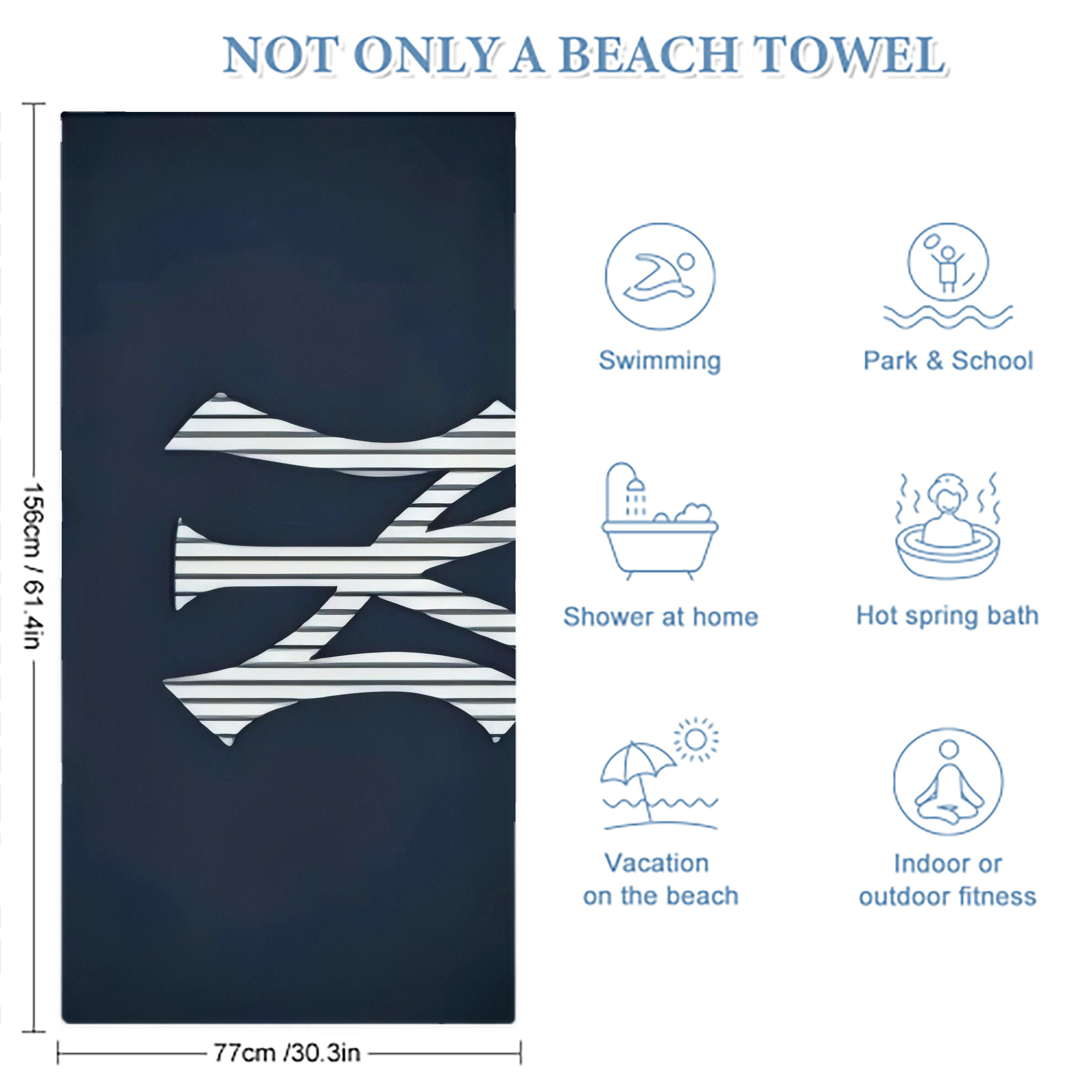 New York Yankees 355 Premium Microfiber Beach Towel – Soft, Large Size, Multi-Purpose For Beach, Picnic & Kids, Lightweight & Portable With Carry Bag, Easy Care