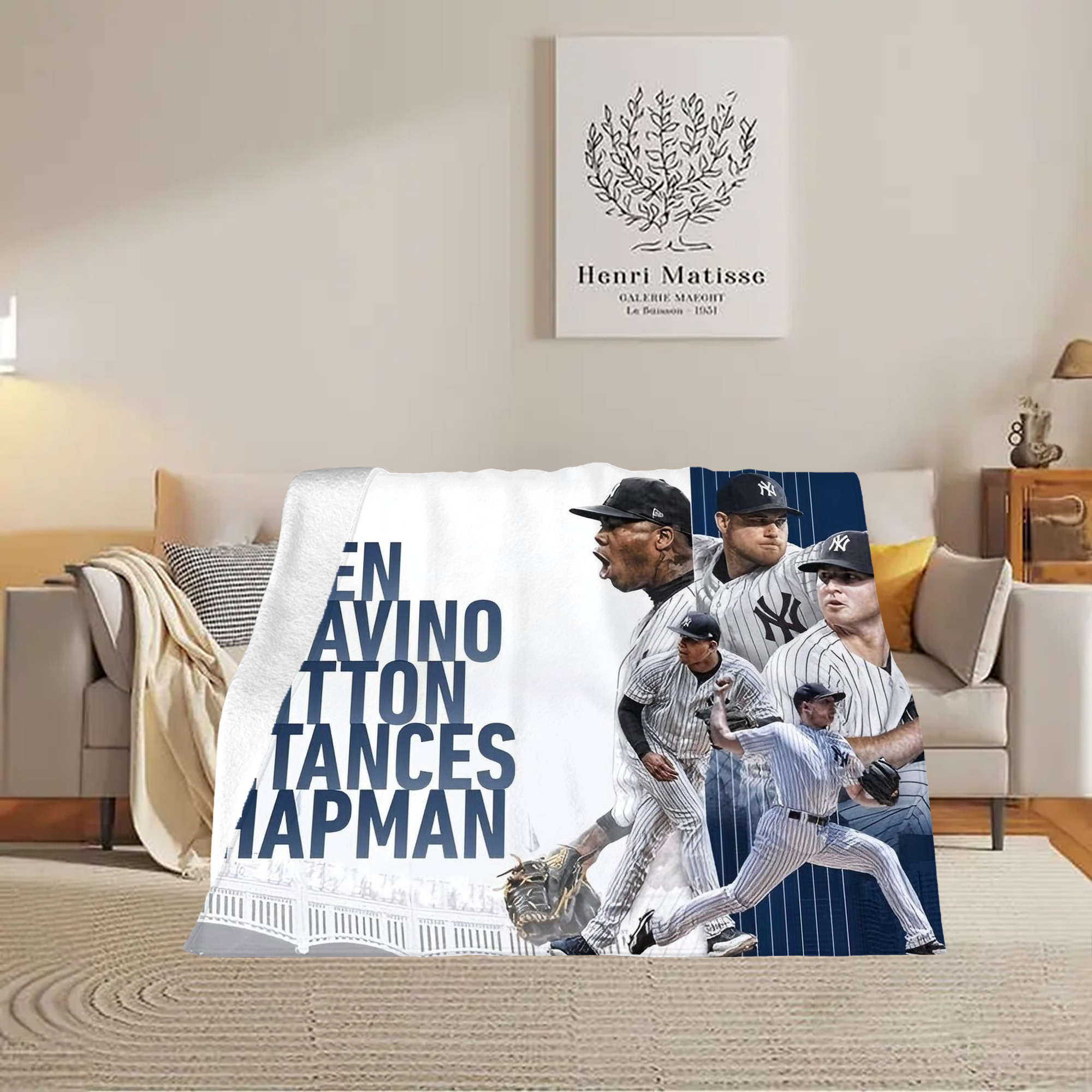 New York Yankees 249 Soft Plush Fleece Blanket 30x40 Inch - 300GSM Flannel, Ultra Soft & Warm, Lightweight & Durable, Perfect For Kids, Adults, Couch, Bed, Camping, Travel, Gift For Family & Friends