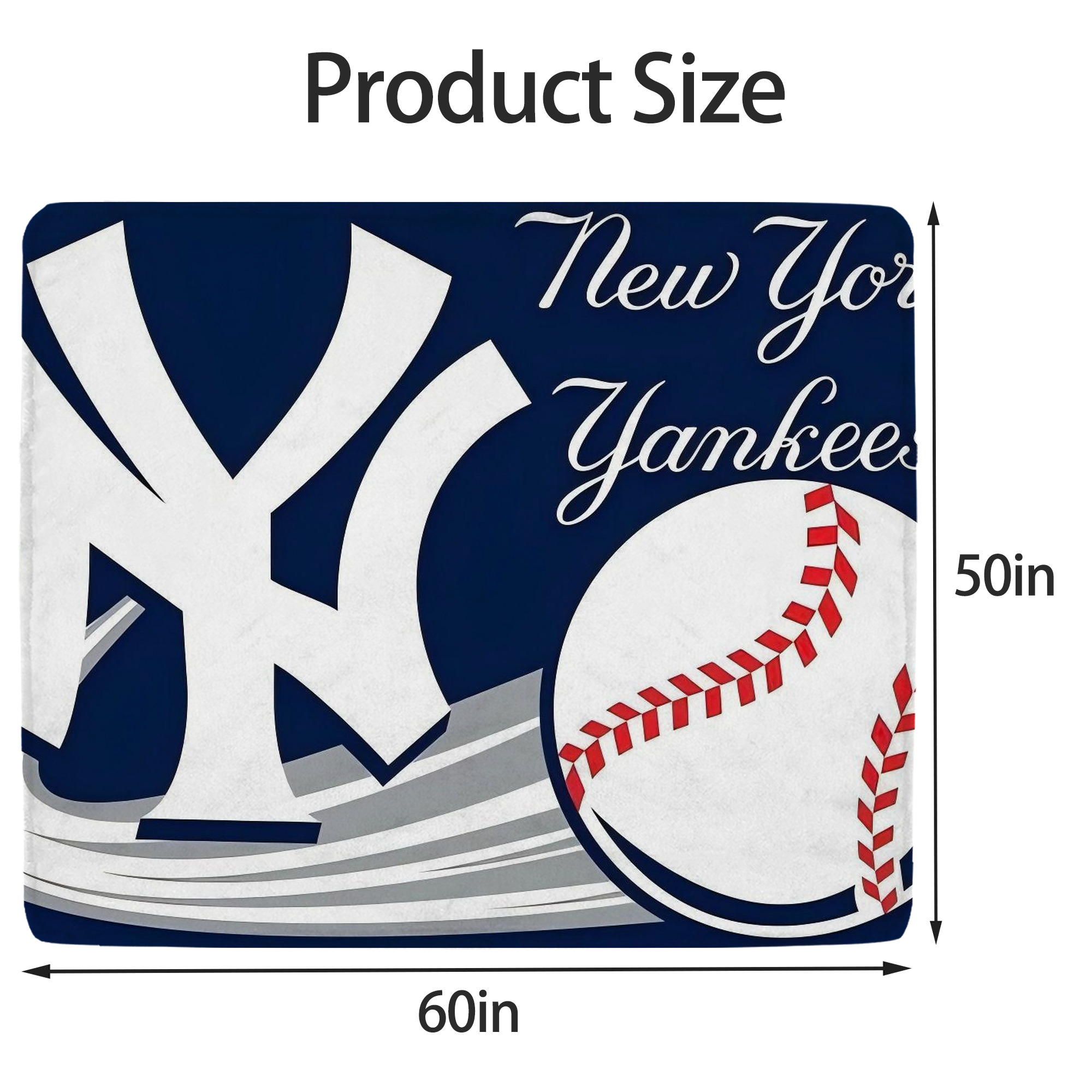 New York Yankees 259 Soft Fleece Throw Blanket 50 X 60 Inch – Super Soft, Lightweight, And Durable – Perfect For Sofa, Bed, Camping, And More – Ideal Gift For Family And Friends