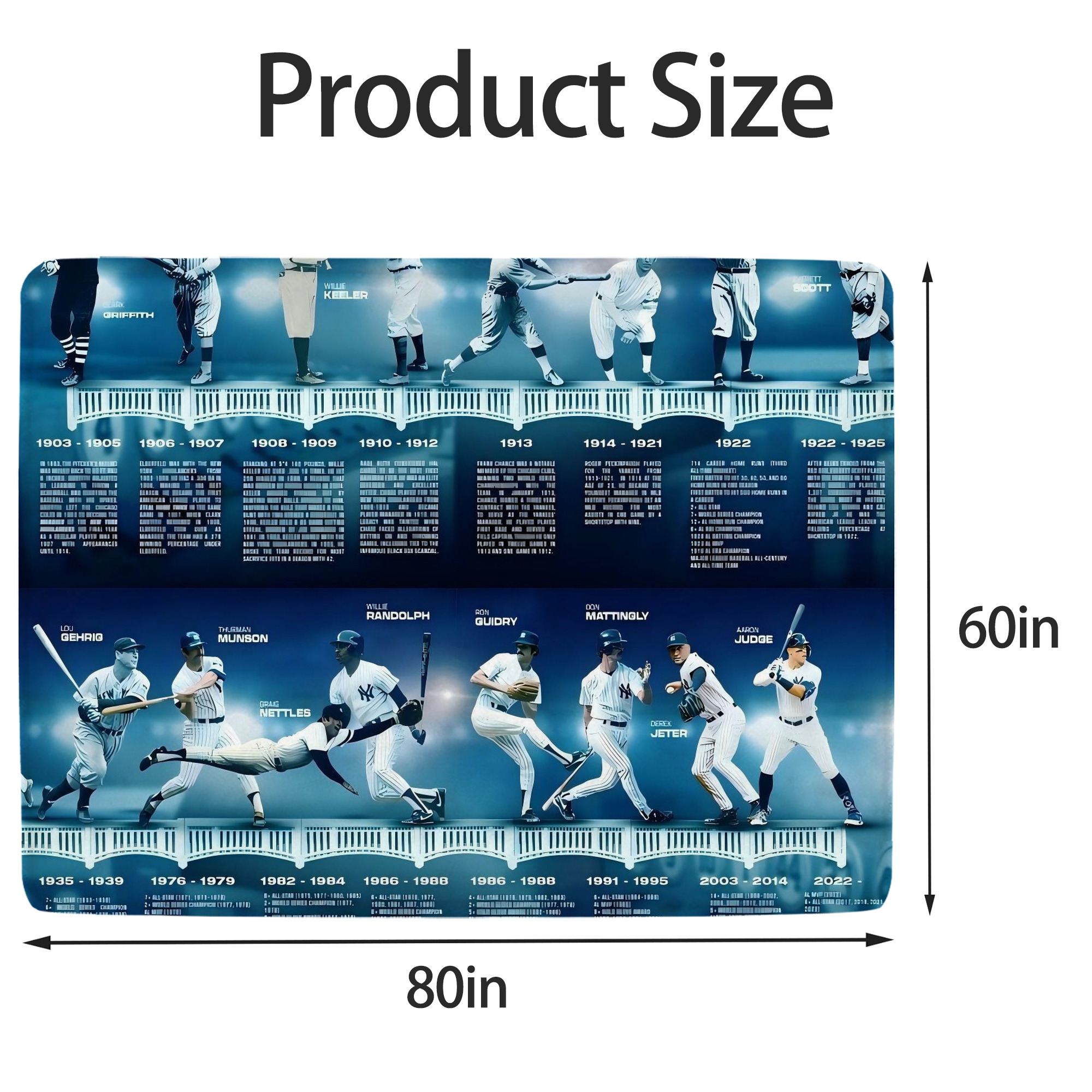 New York Yankees 243 Soft Fleece Throw Blanket 60 X 80 Inch – Super Soft, Lightweight, And Durable – Perfect For Sofa, Bed, Camping, And More – Ideal Gift For Family And Friends