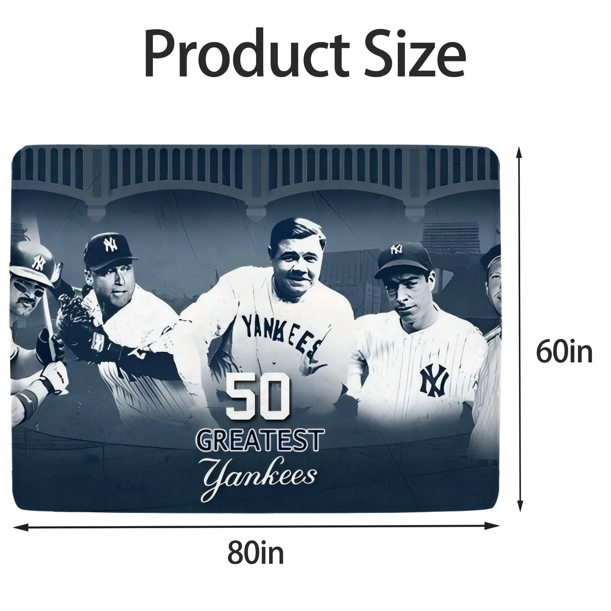New York Yankees 351 Soft Fleece Throw Blanket 60 X 80 Inch – Super Soft, Lightweight, And Durable – Perfect For Sofa, Bed, Camping, And More – Ideal Gift For Family And Friends