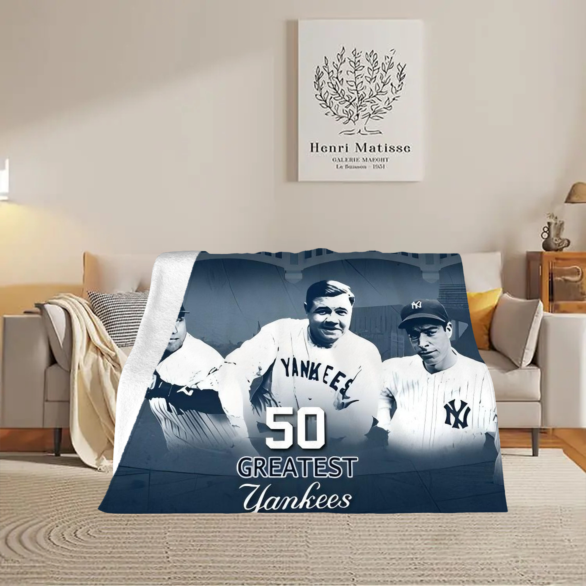 New York Yankees 351 Soft Fleece Throw Blanket 60 X 80 Inch – Super Soft, Lightweight, And Durable – Perfect For Sofa, Bed, Camping, And More – Ideal Gift For Family And Friends