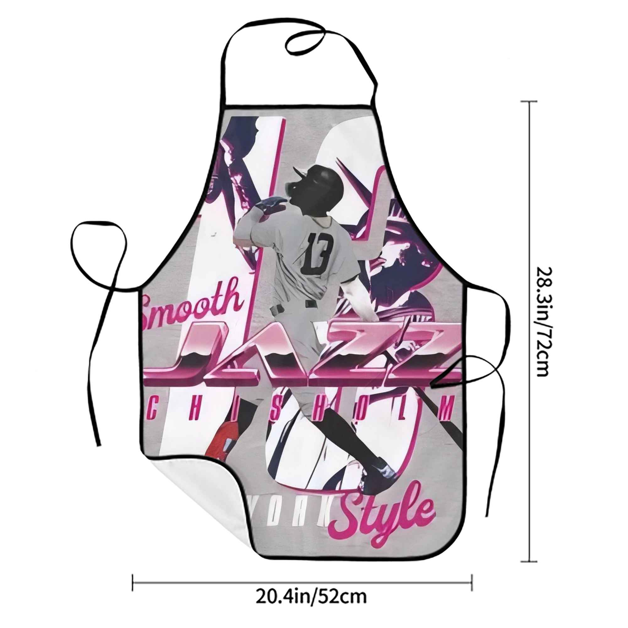 Jazz Chisholm Jr. 37 Stain-Resistant Polyester Apron With Pocket – Full Print, Waterproof, Anti-Wrinkle, Anti-Pilling – Ideal For Kitchen, BBQ, Restaurant, Salon & More