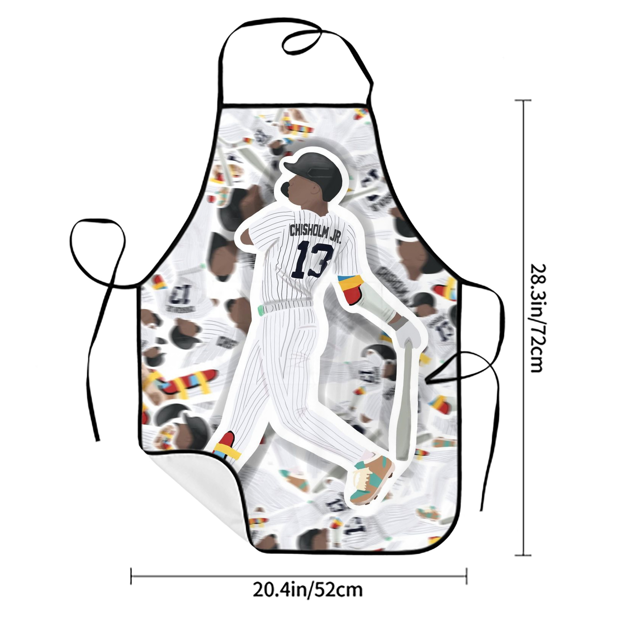 Jazz Chisholm Jr. 63 Stain-Resistant Polyester Apron With Pocket – Full Print, Waterproof, Anti-Wrinkle, Anti-Pilling – Ideal For Kitchen, BBQ, Restaurant, Salon & More