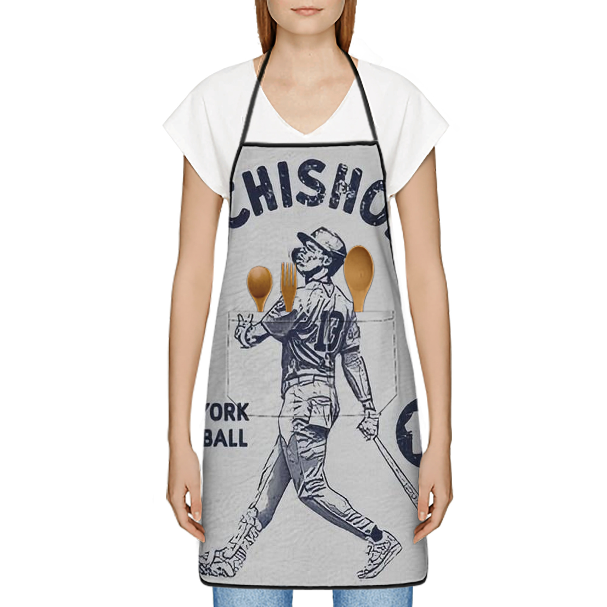 Jazz Chisholm Jr. 49 Stain-Resistant Polyester Apron With Pocket – Full Print, Waterproof, Anti-Wrinkle, Anti-Pilling – Ideal For Kitchen, BBQ, Restaurant, Salon & More