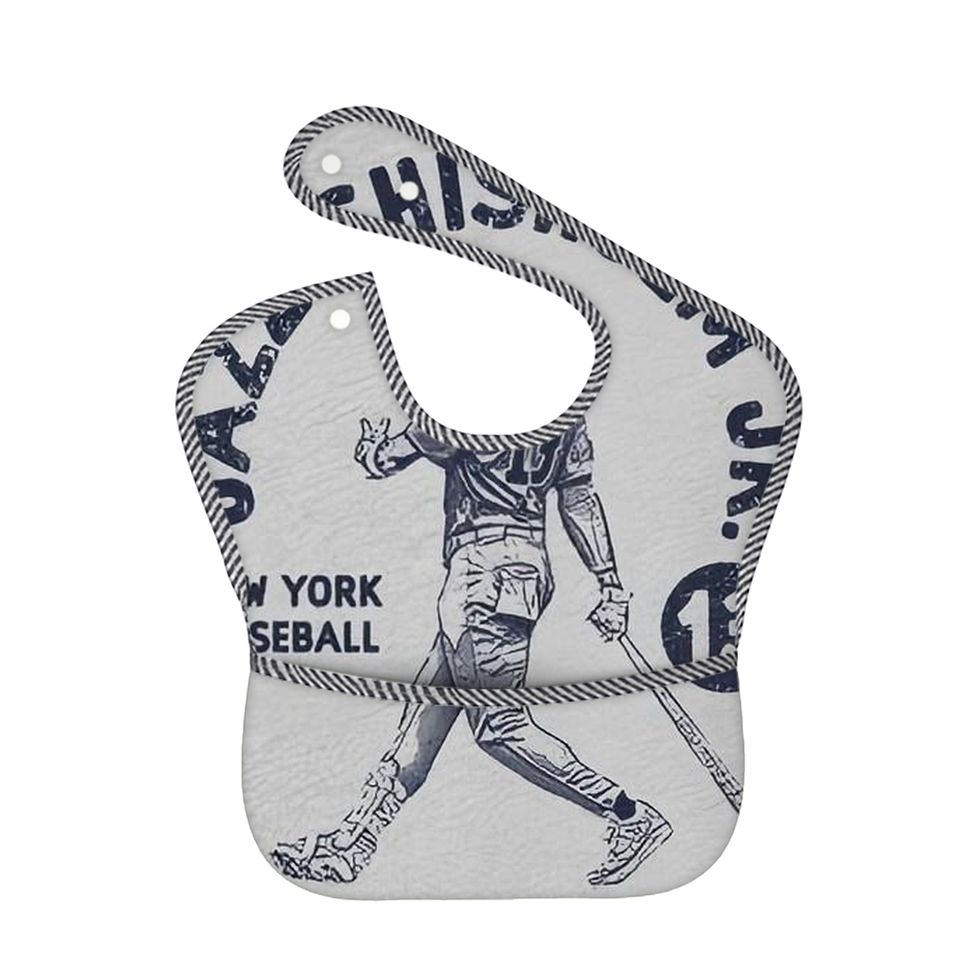 Jazz Chisholm Jr. 49 Adjustable Waterproof Toddler Bib – Full-Print Durable Polyester – Foldable Crumb Pocket – Easy Snap Closure – Soft