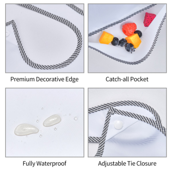 Jazz Chisholm Jr. 49 Adjustable Waterproof Toddler Bib – Full-Print Durable Polyester – Foldable Crumb Pocket – Easy Snap Closure – Soft